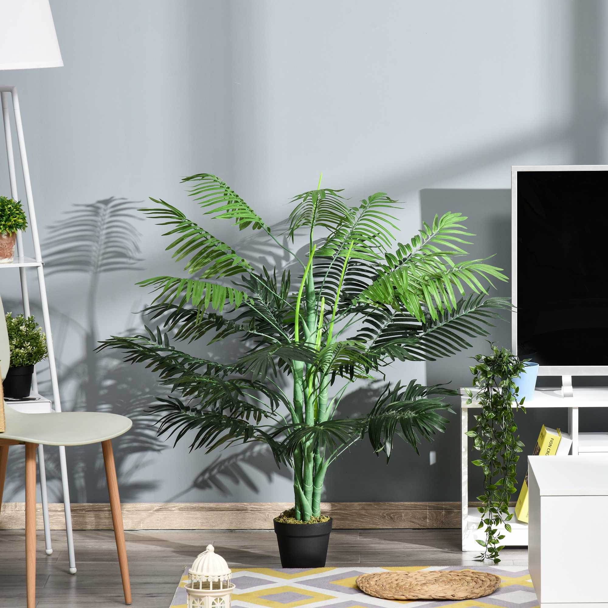 Konstgjord palm, 125 cm, inomhus/utomhus, lättskött
