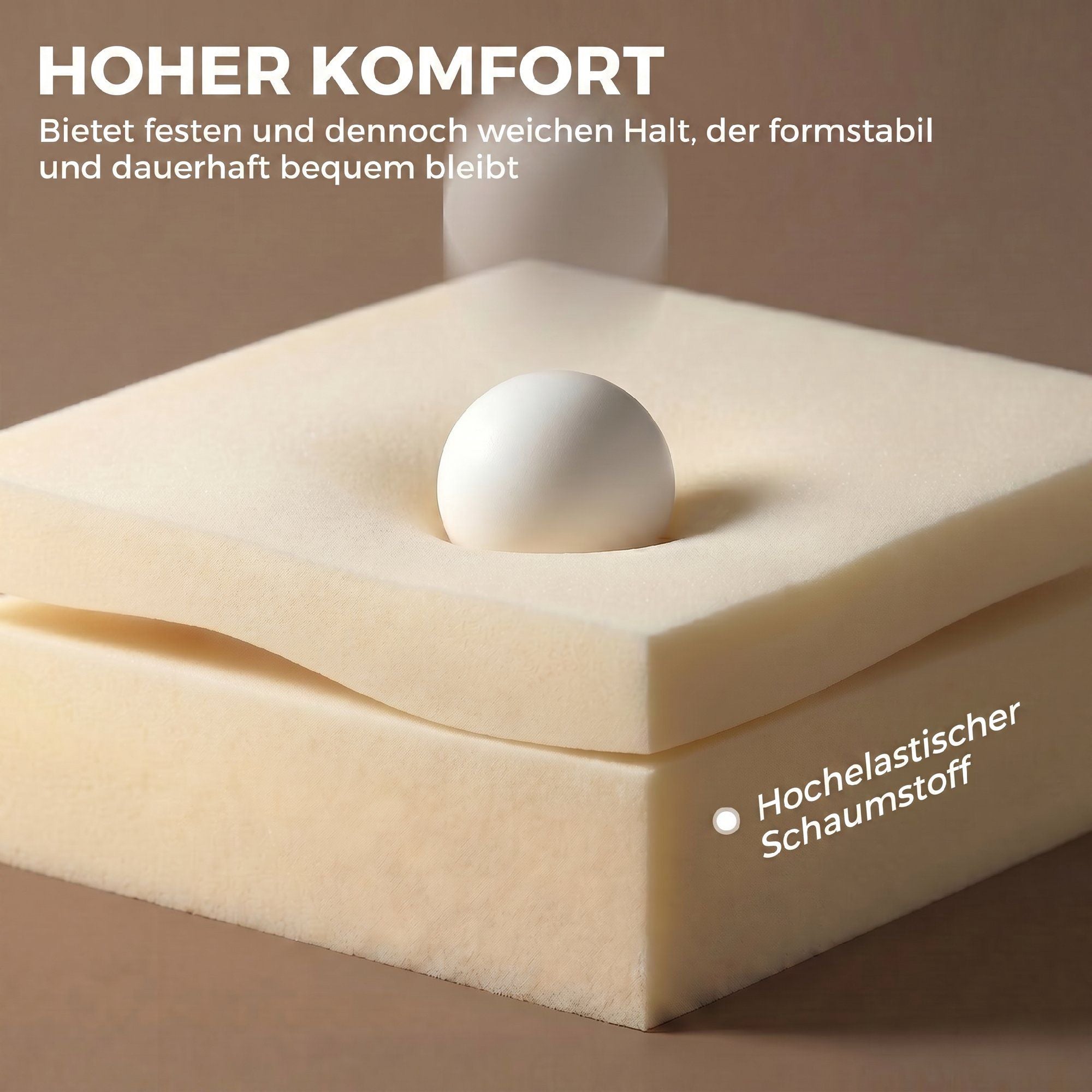 Kontorsstol, Höjdjusterbar, Gungstol, Chenilletyg, Krämfärgad