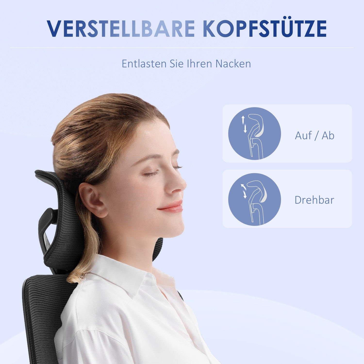 Kancelářská židle, síťovina, výškově nastavitelná, houpací, černá