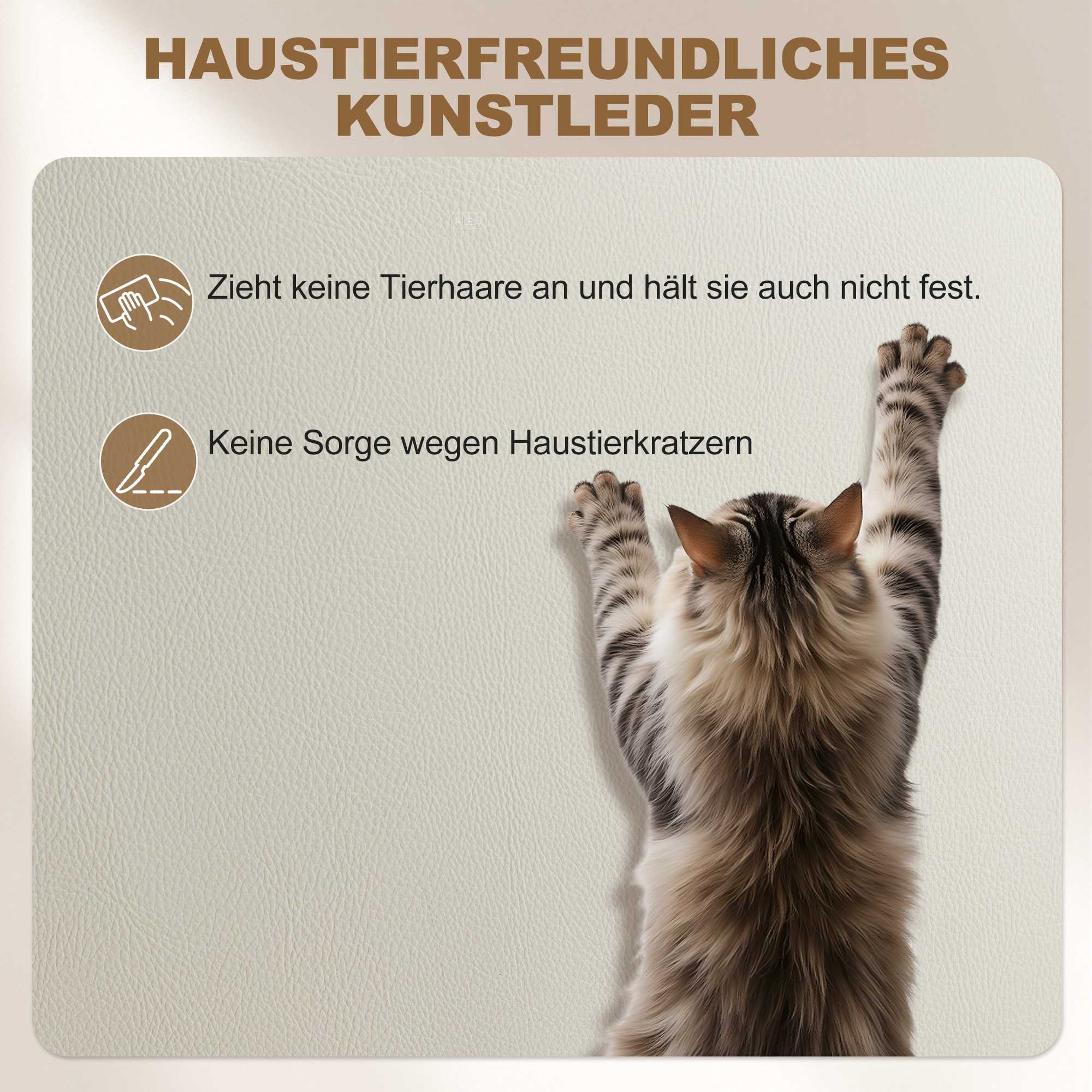 Kontorsstol med fotstöd, justerbar höjd, beige