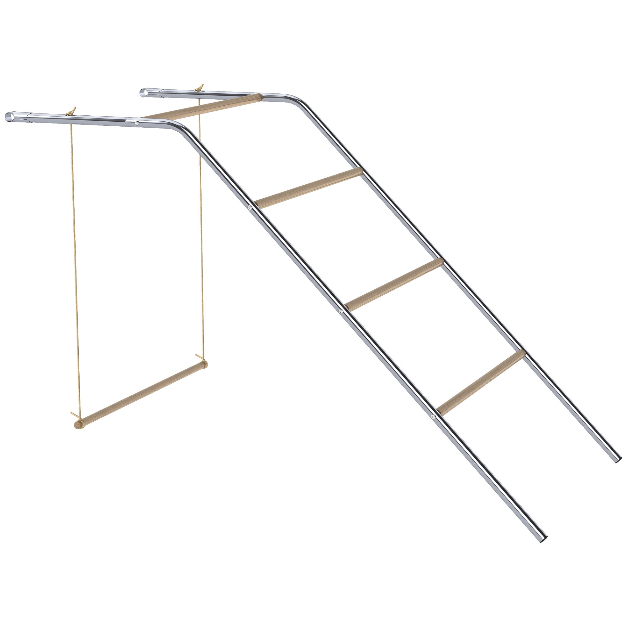 Kycklinglekplats med justerbar gunga, 4 sittpinnar, 82x150x110 cm