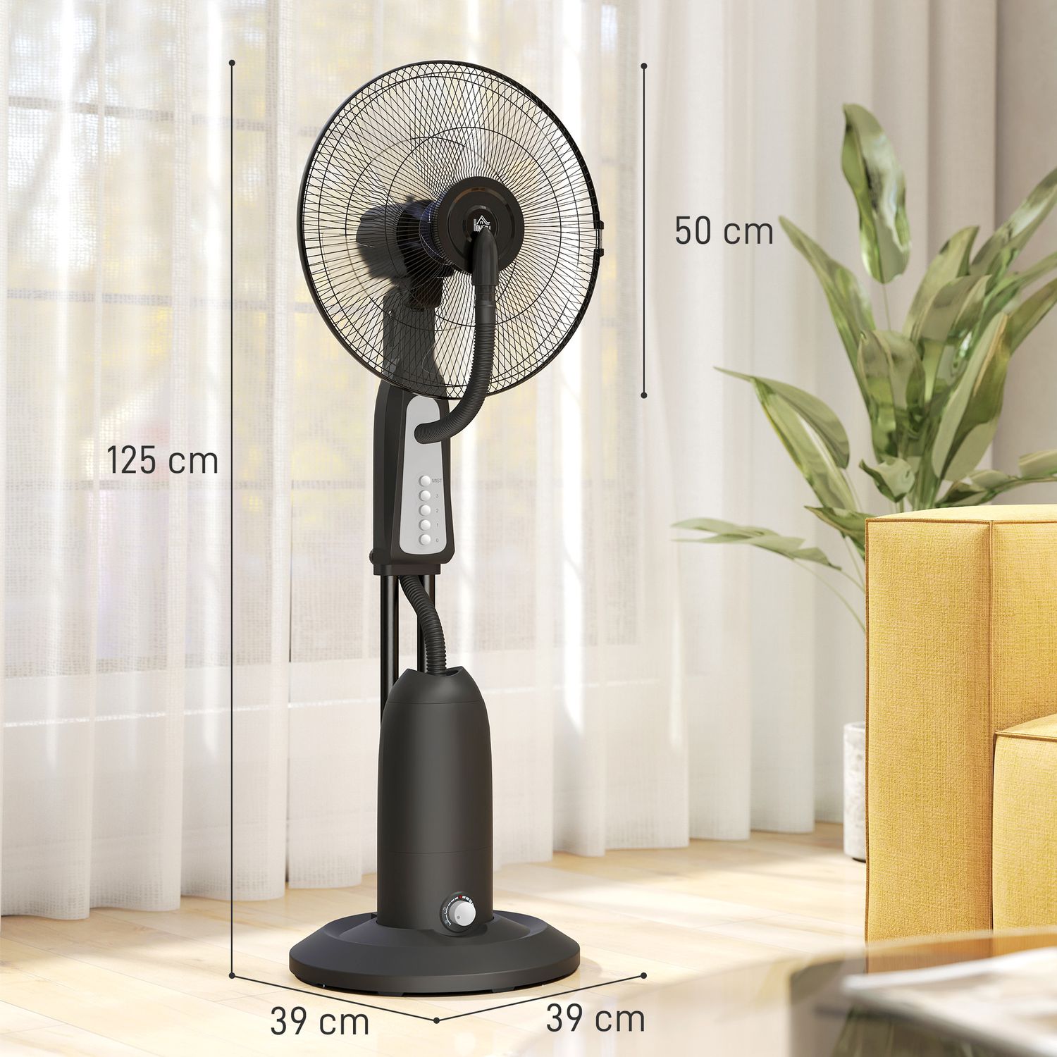 Chladicí ventilátor – 3 rychlosti, nádrž 3 l, oscilující