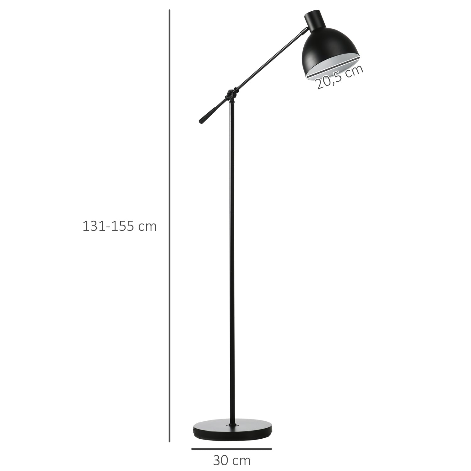 LED-golvlampa med justerbart stativ och dimbart ljus