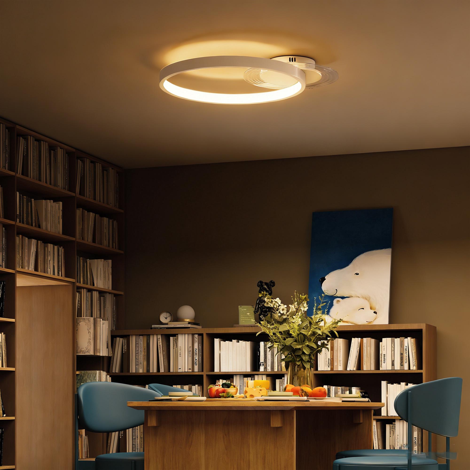 LED-taklampa, justerbar färgtemperatur, 30W, vit