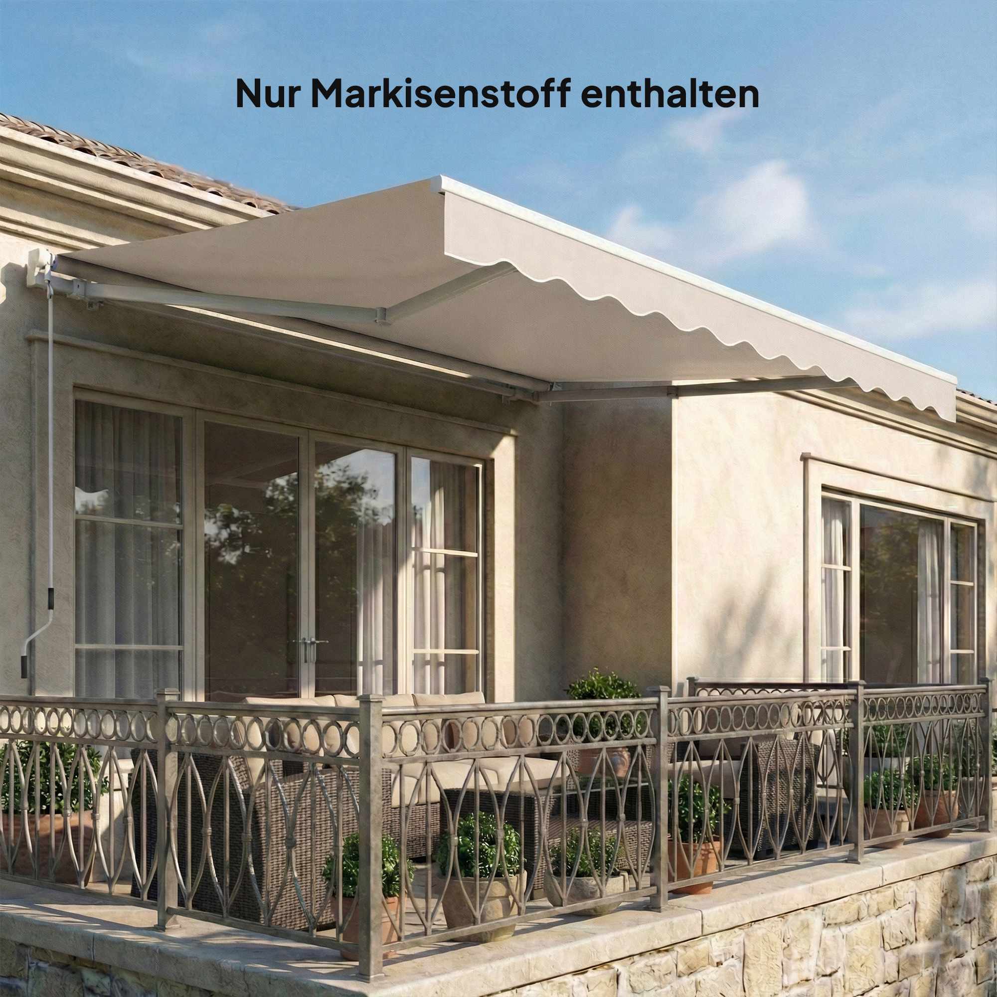 Markistyg, 280 g/m² polyester, UPF 50+
