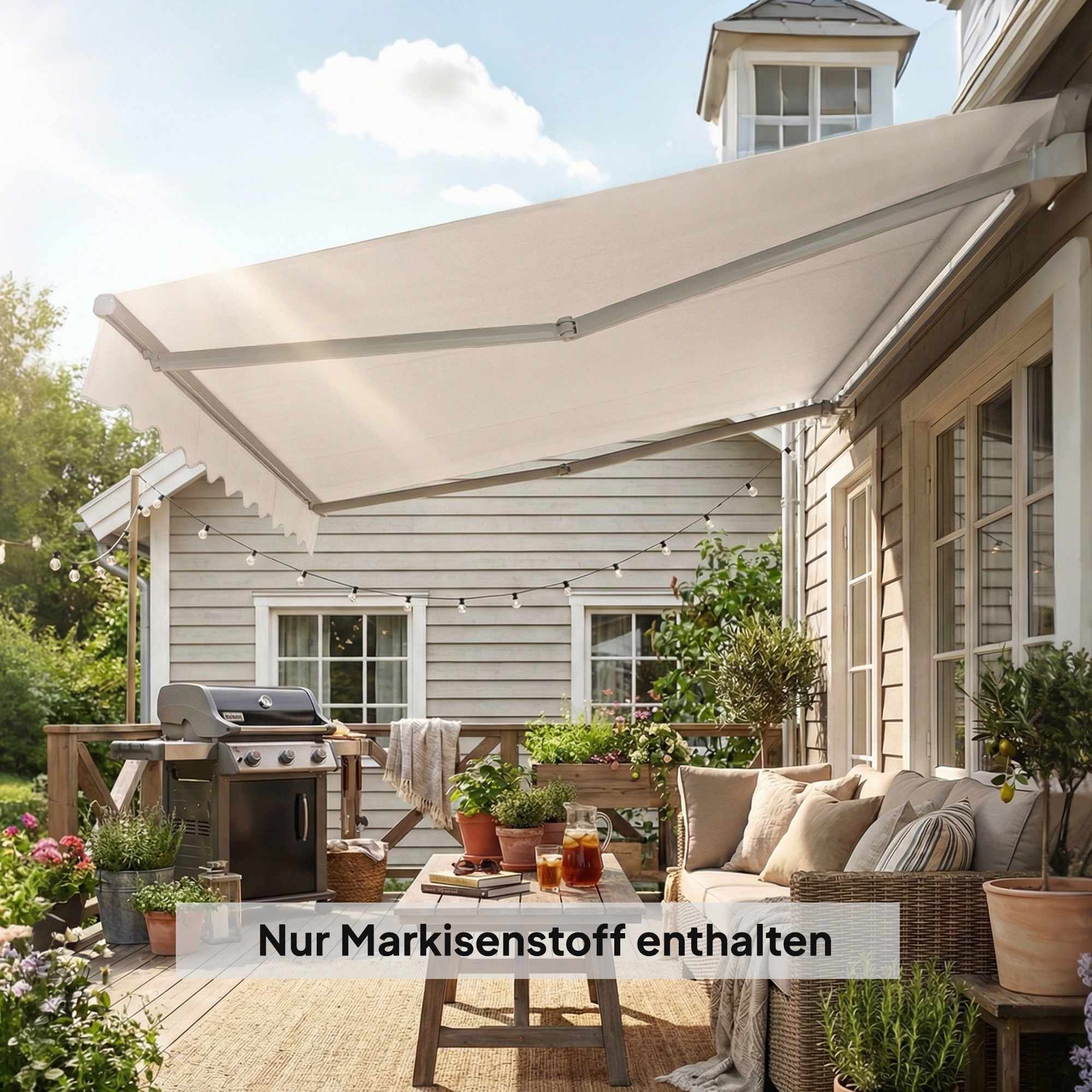 Markistyg, 280 g/m² polyester, UPF 50+