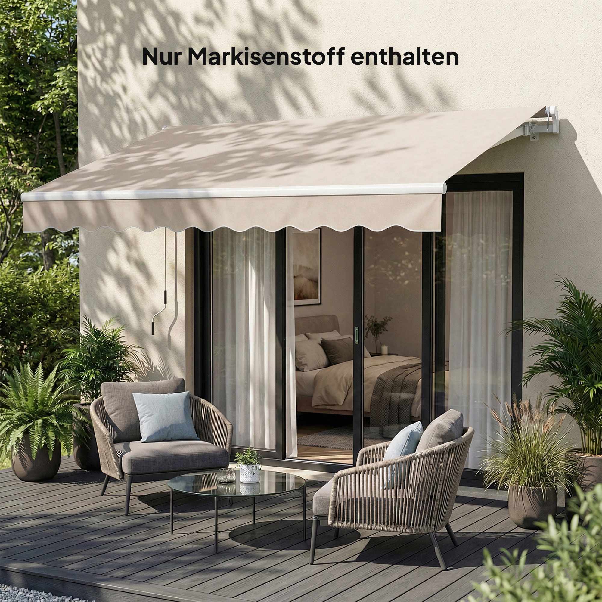 Markistyg, 280 g/m² polyester, UPF 50+
