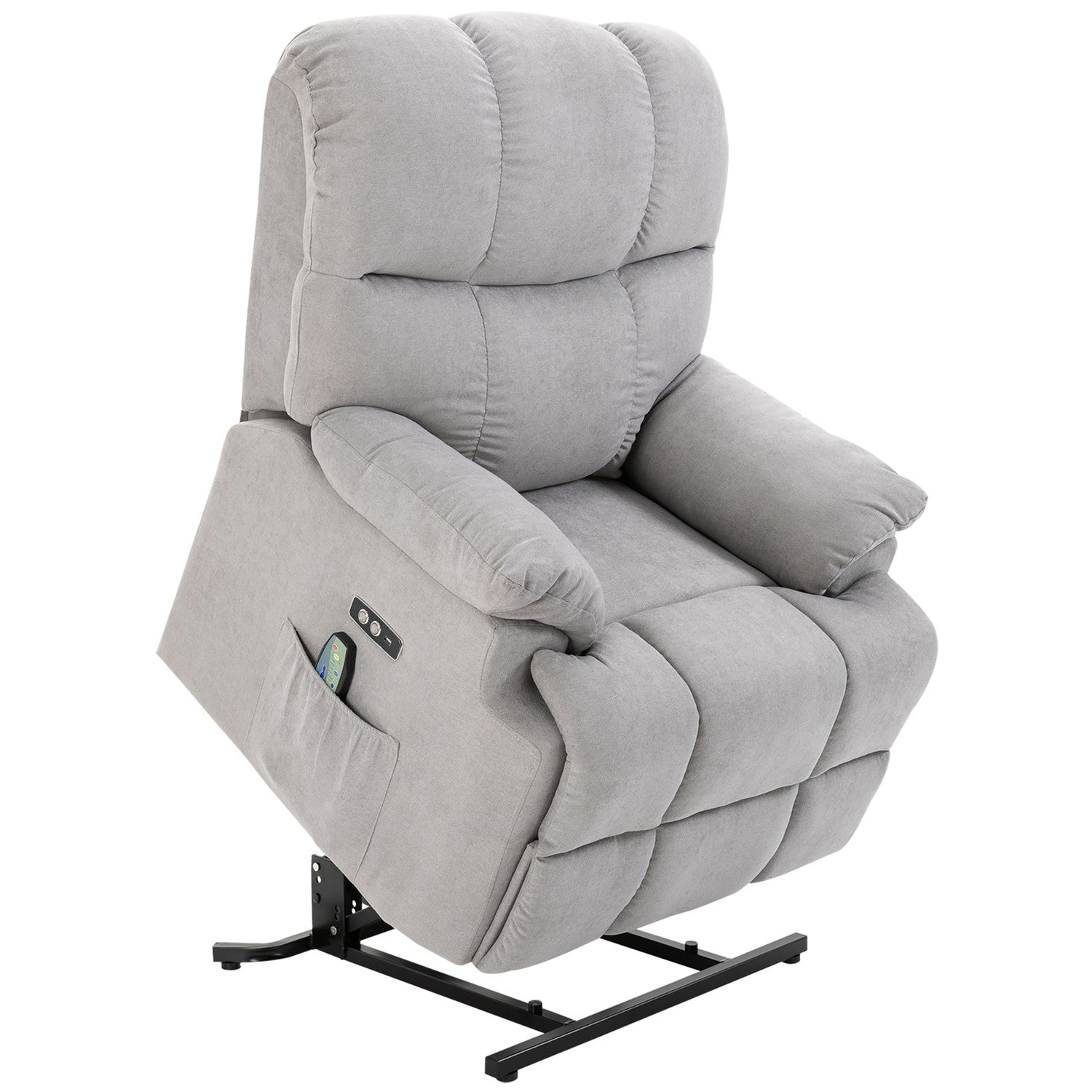 Massagestol med ståhjälp, justerbar, USB-fjärrkontroll