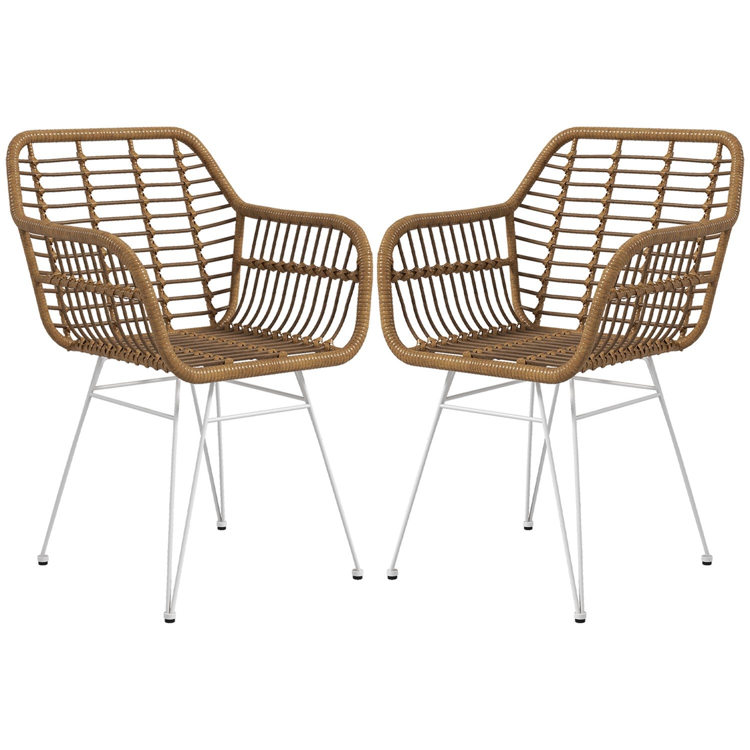 Ratanové jídelní židle, ergonomické, nosnost 120 kg, boho styl
