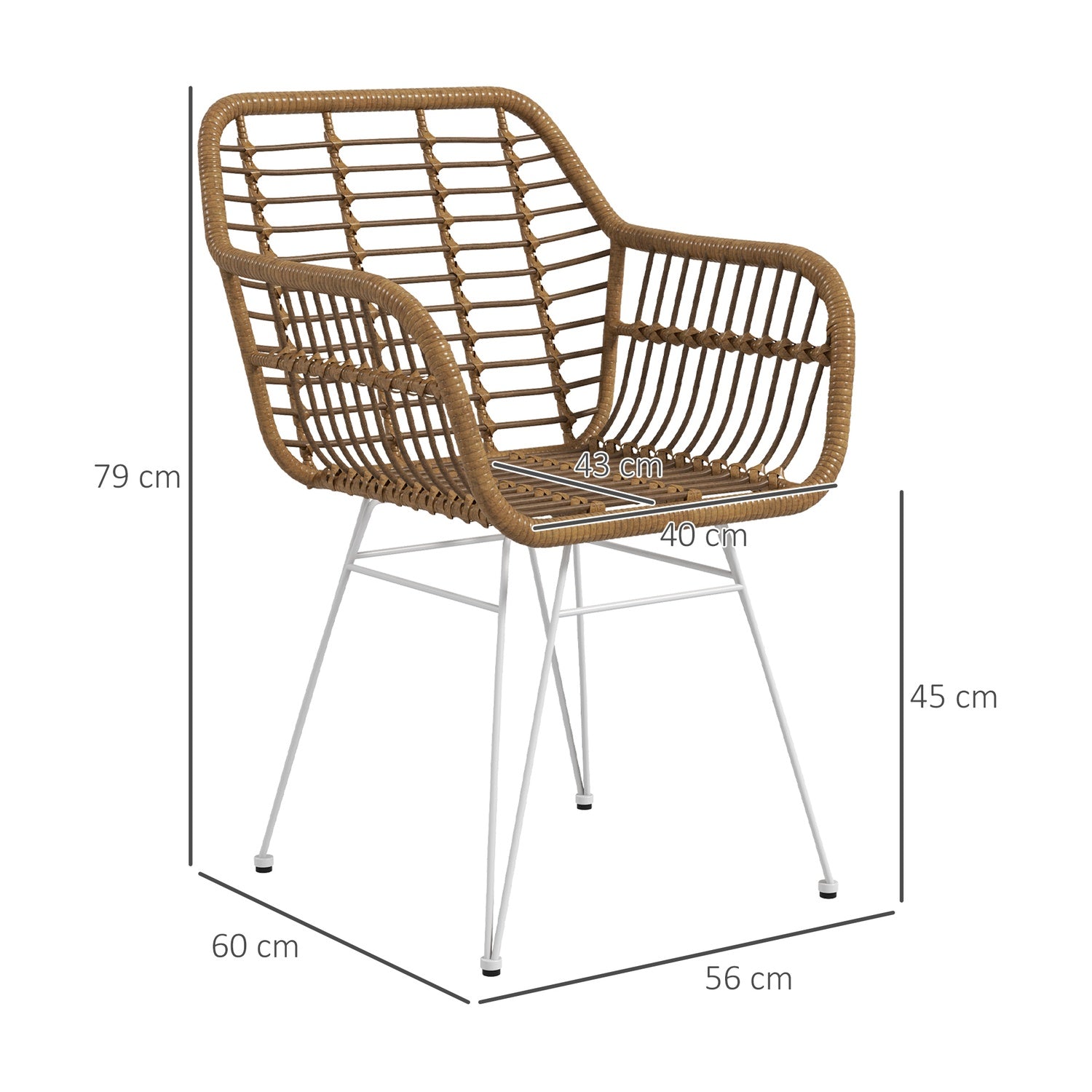 Ratanové jídelní židle, ergonomické, nosnost 120 kg, boho styl