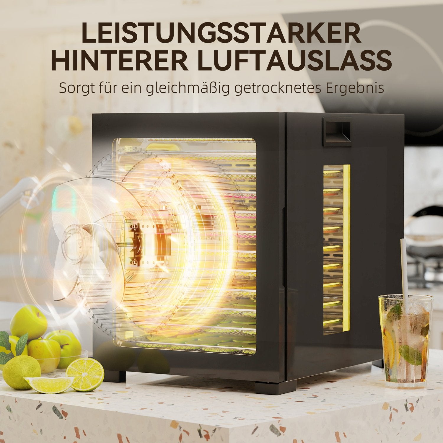 Mattorkare, 850W, 12 brickor i rostfritt stål, timer
