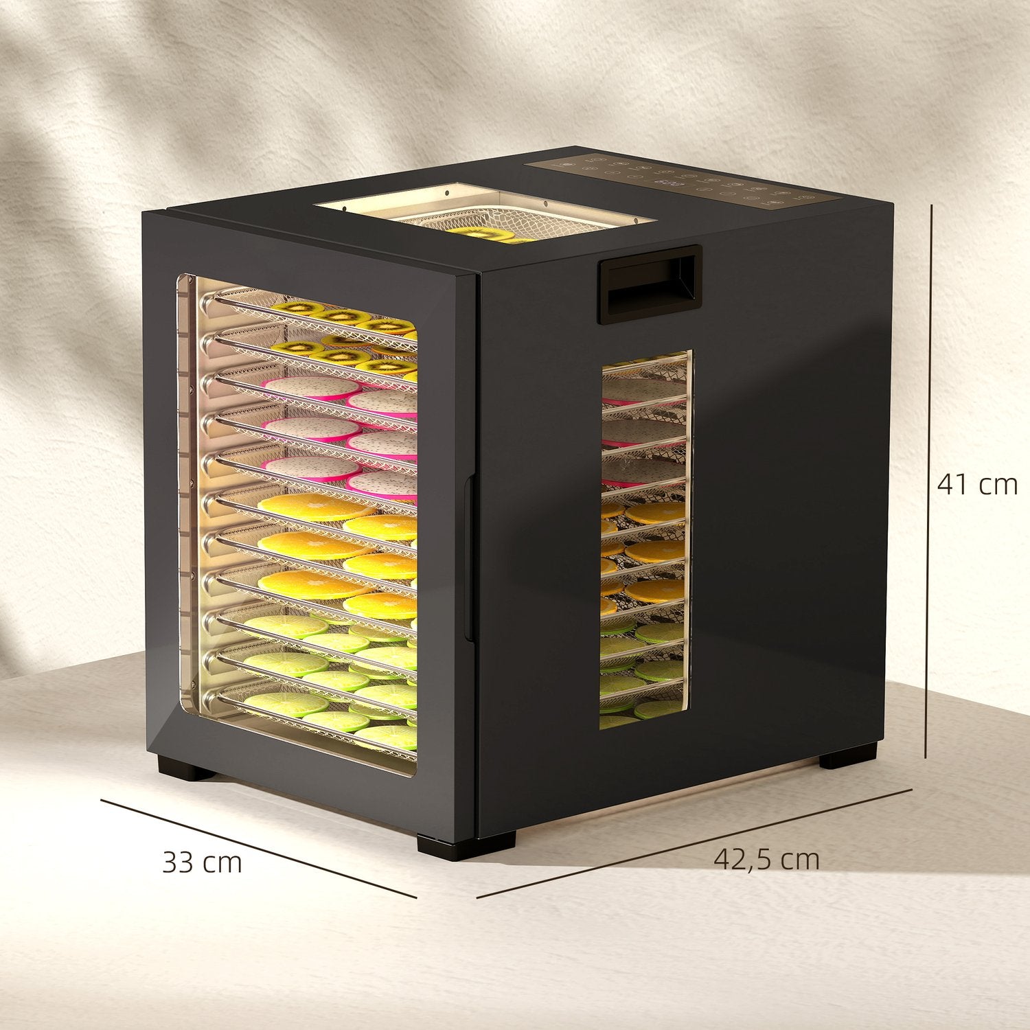 Mattorkare, 850W, 12 brickor i rostfritt stål, timer