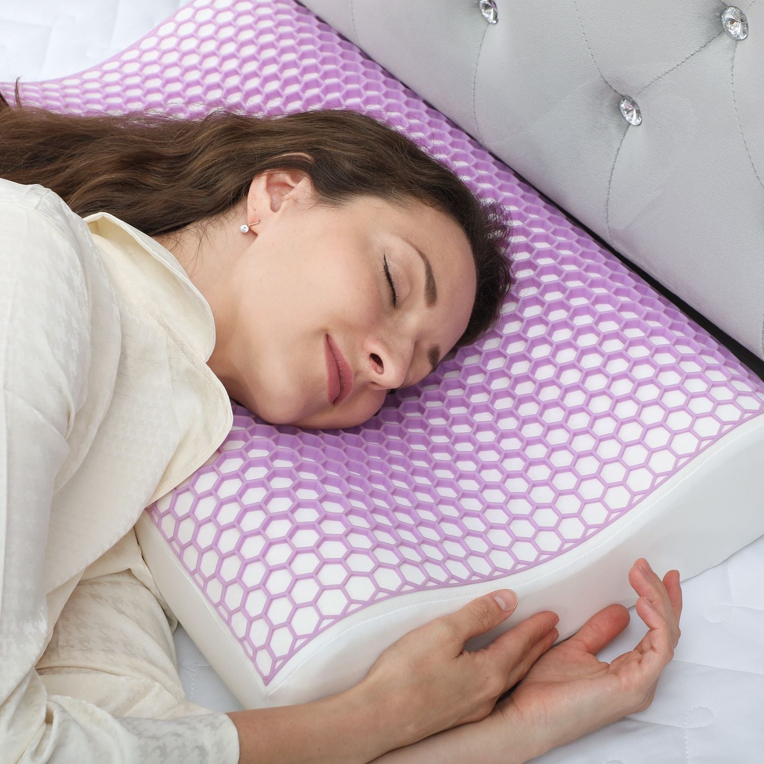 Memory Foam-kudde, ergonomiskt nackstöd, 2 höjder