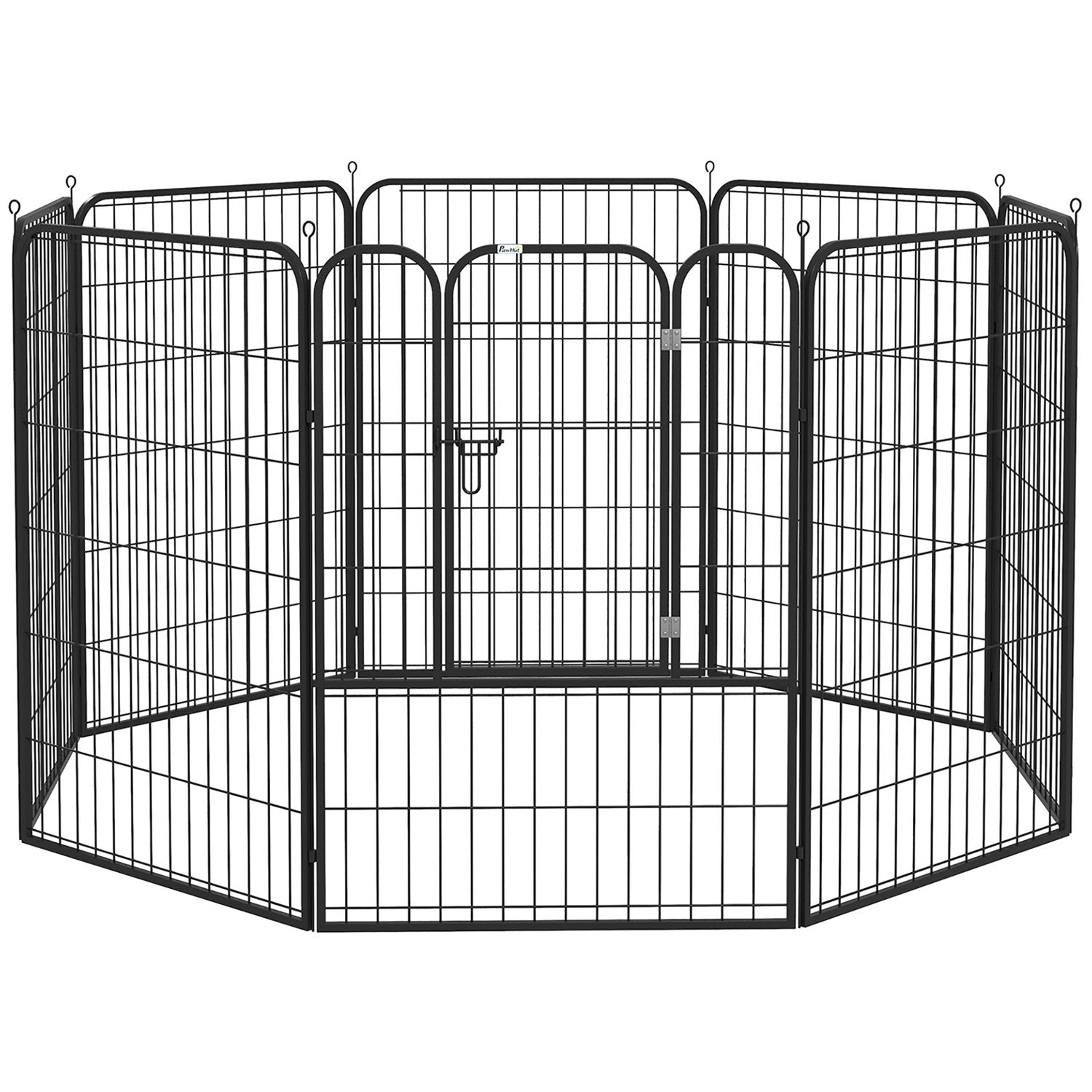 Metall utomhus hundlekhage – anpassningsbar form, dörr