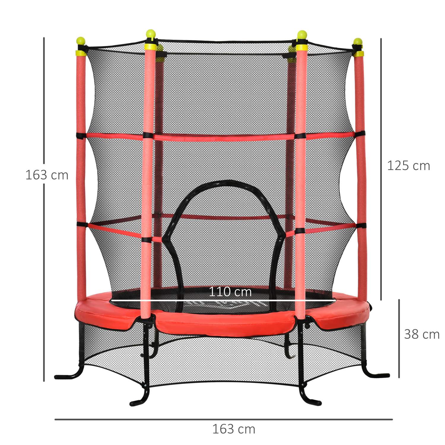 Mini zahradní trampolína s ochrannou sítí, Ø163 cm, do 50 kg