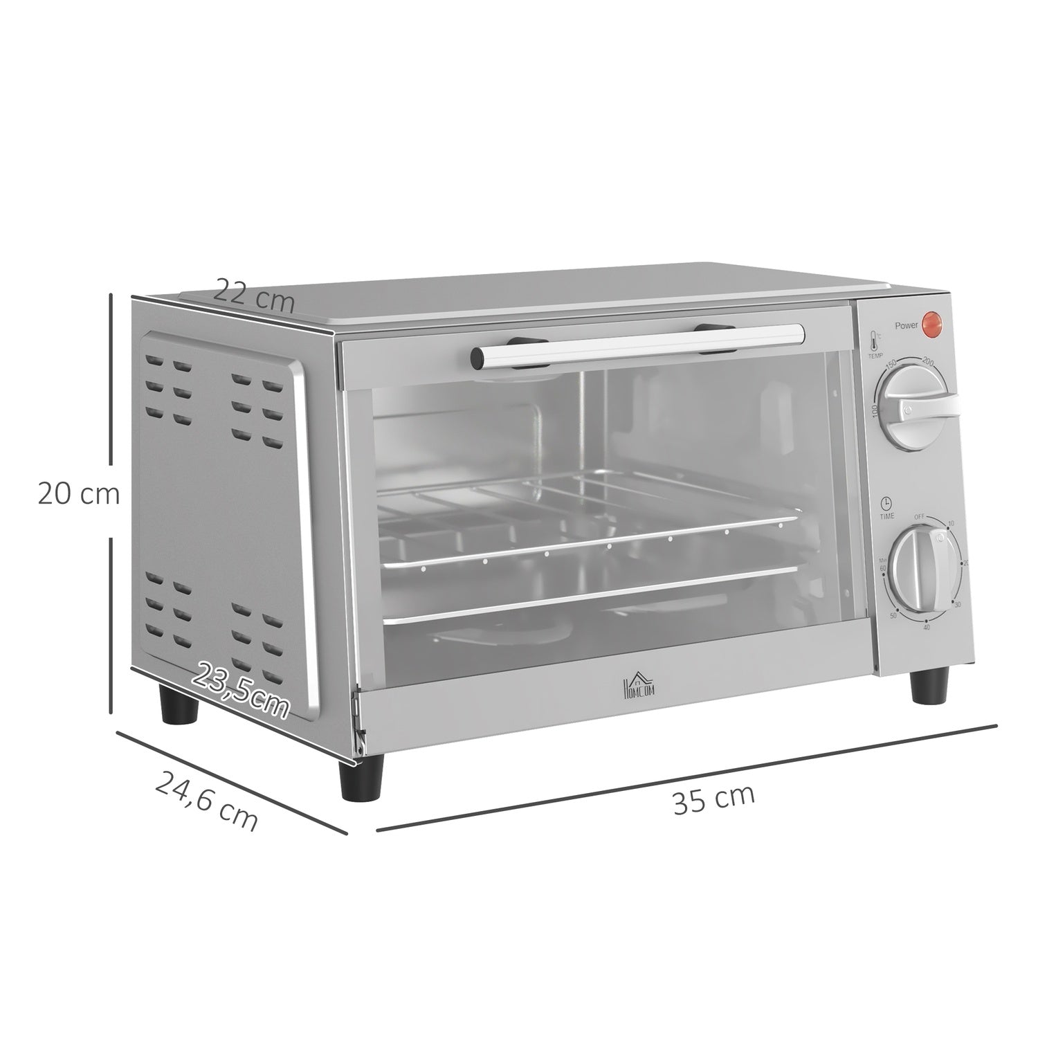 Miniugn 9L, Justerbar Temp & Timer, Rostfritt stål