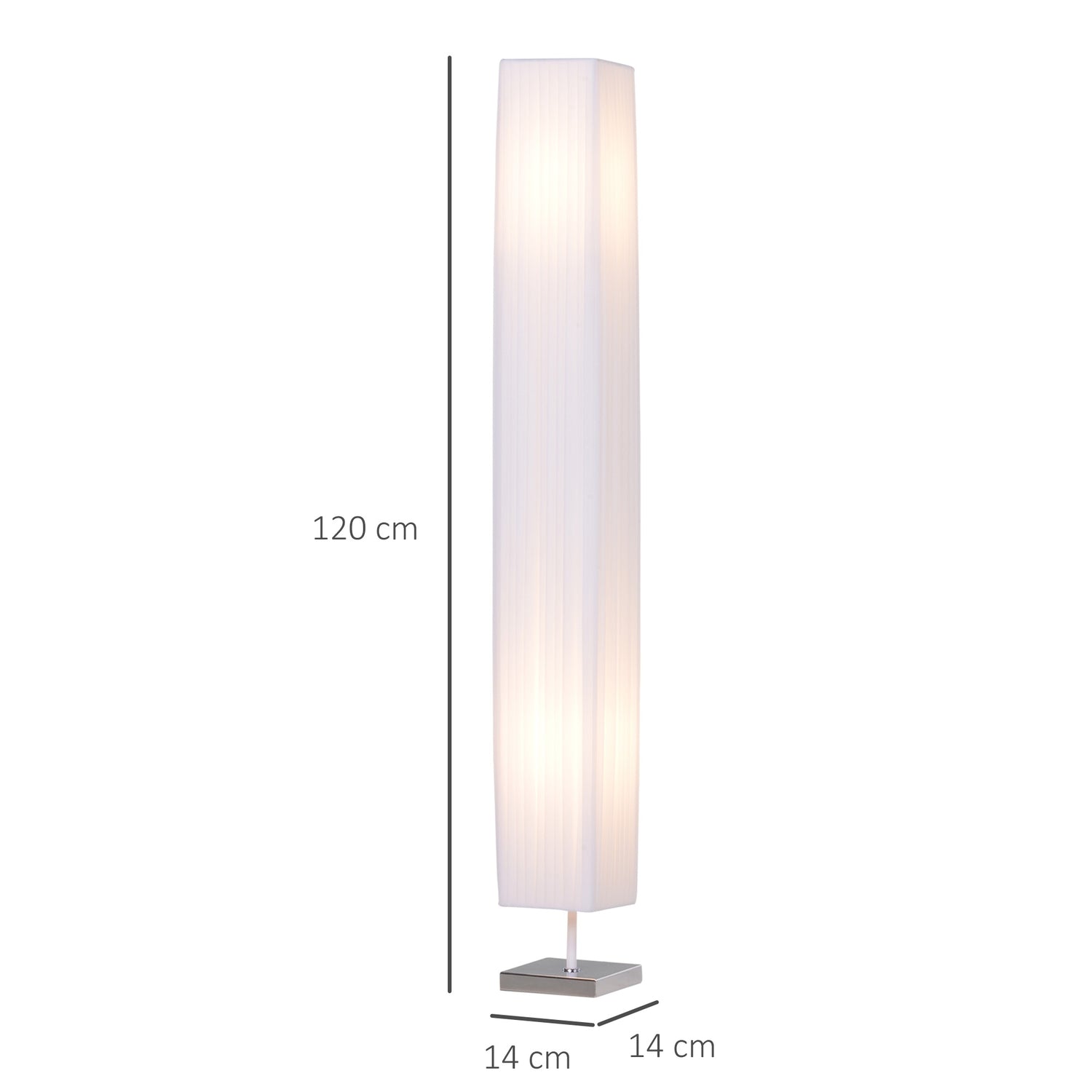 Modern golvlampa, vitt rostfritt stål, E27 sockel