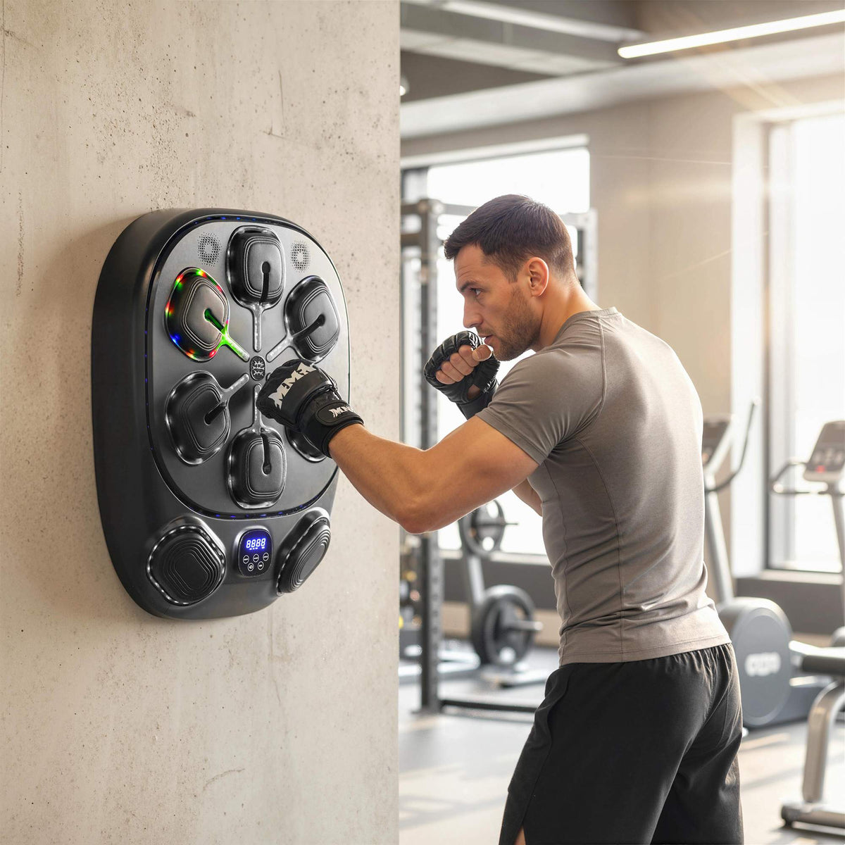Hudební boxovací automat s LED světly a Bluetooth