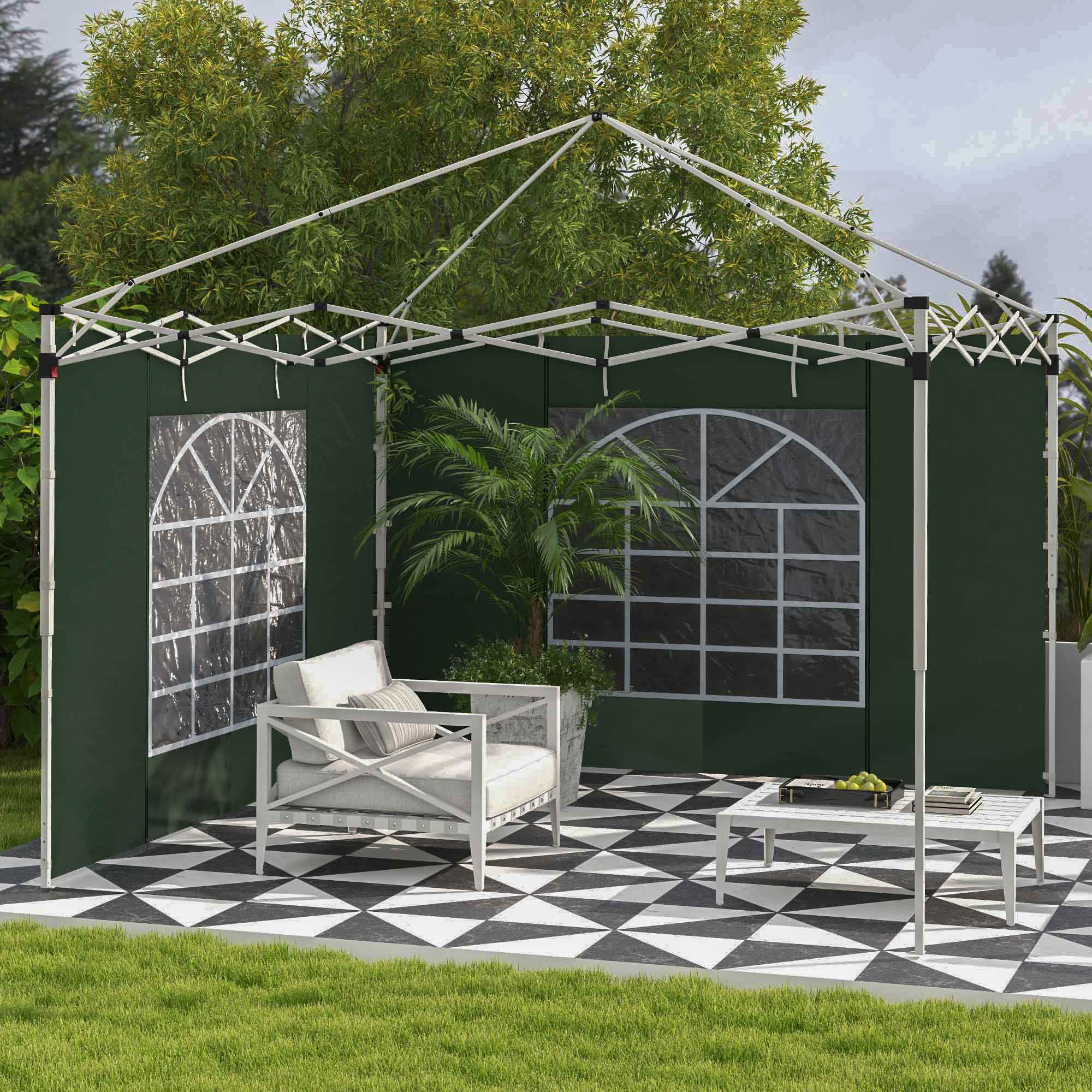 Boční panely k altánu 3x3/3x6 m, vodotěsné, zelené
