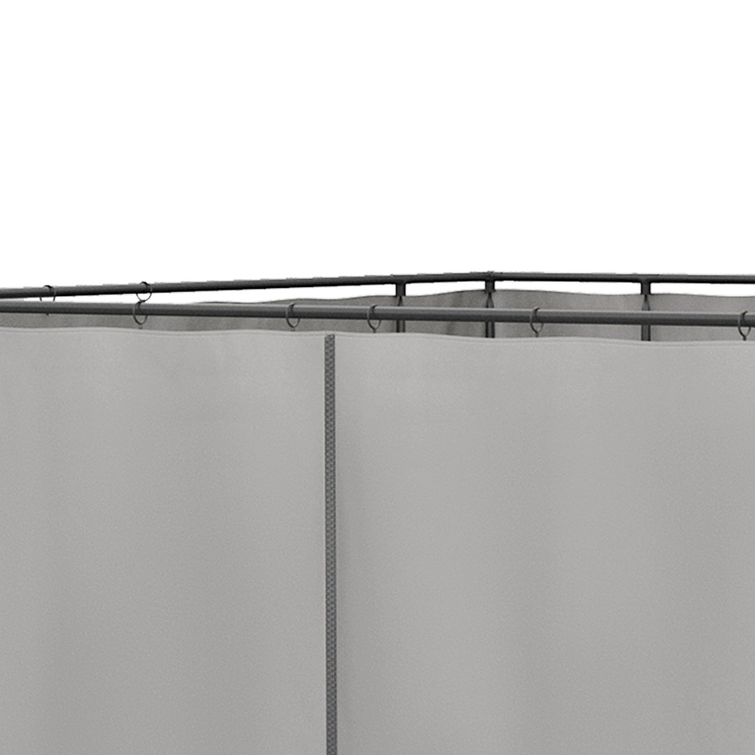 Boční stěny altánu, polyesterové, 3x3m, světle šedé, s háčkovým uchycením