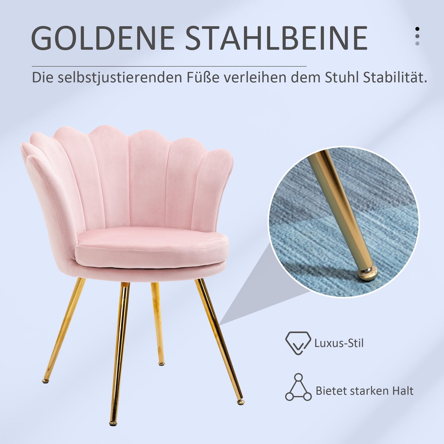 Růžové sametové lounge křeslo, design Lotus, kovová základna