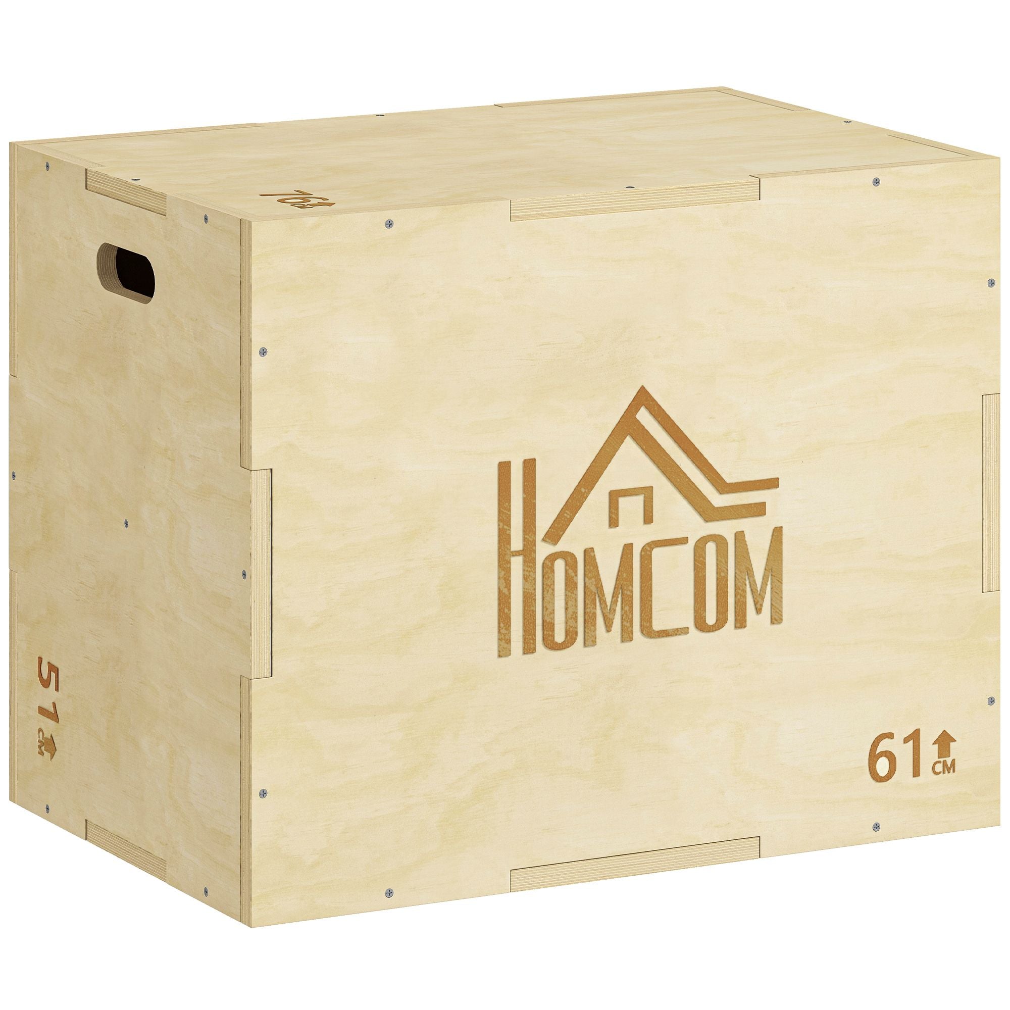 Plyobox 3-i-1, Naturträ, 51/61/76 cm, 120 kg kapacitet