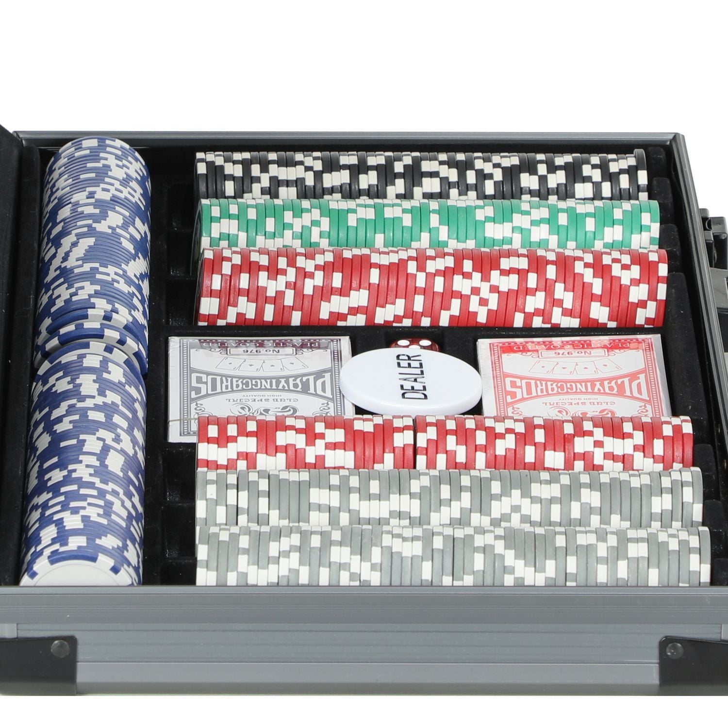Pokerset med 400 marker, lekmatta och aluminiumfodral