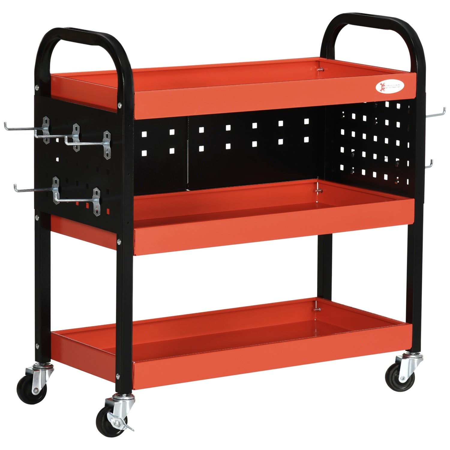 Röd garagehylla – 100 kg lastkapacitet