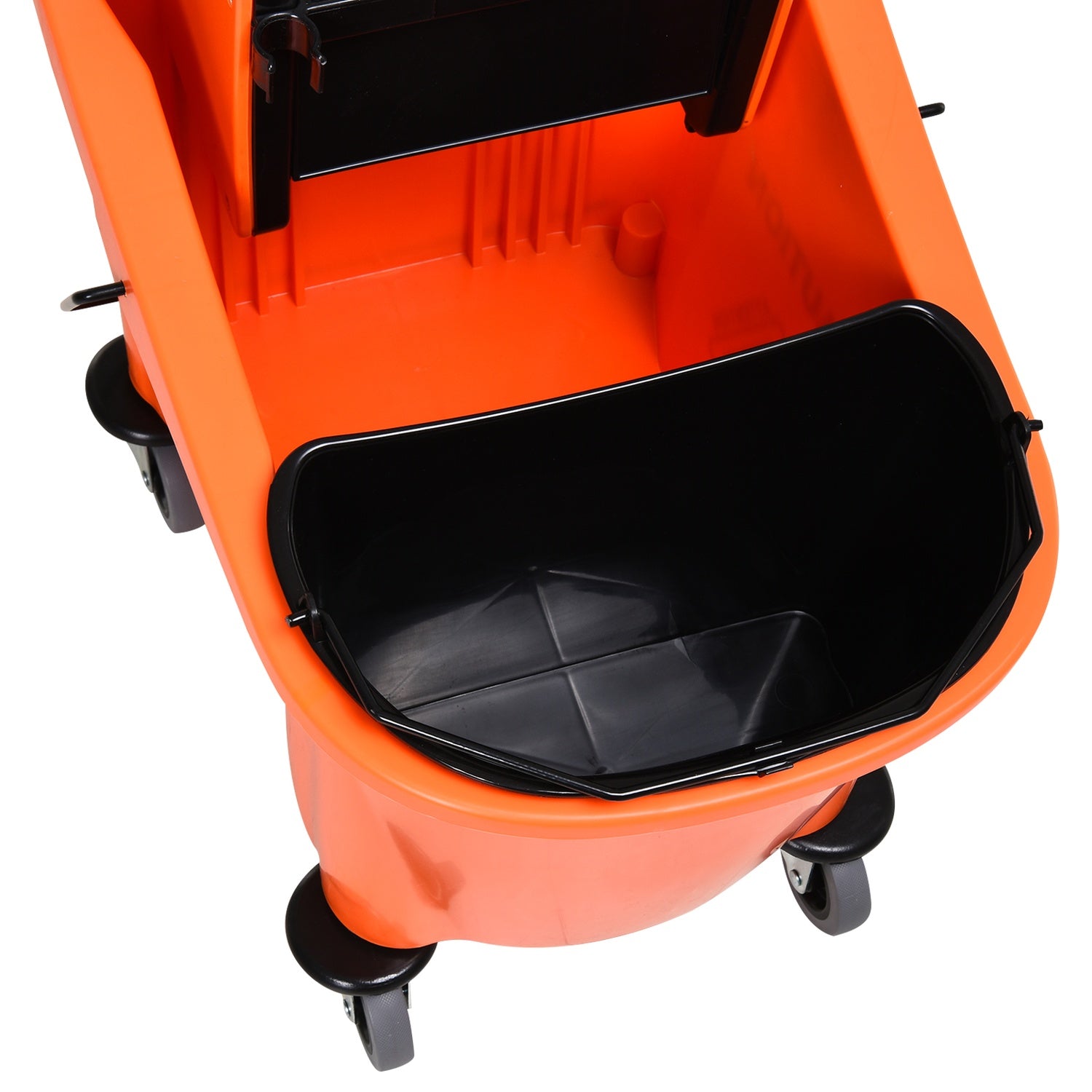 Rengöringsvagn med vridsystem, 36L - Svart/Orange