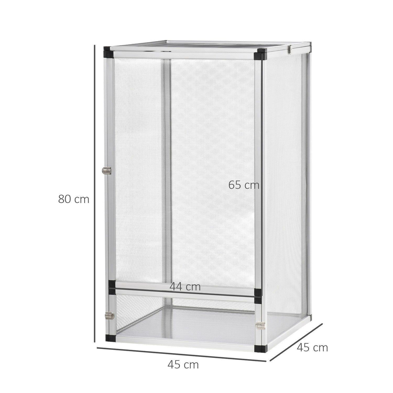 Reptiluppfödningslåda – Aluminium, 45x45x80 cm