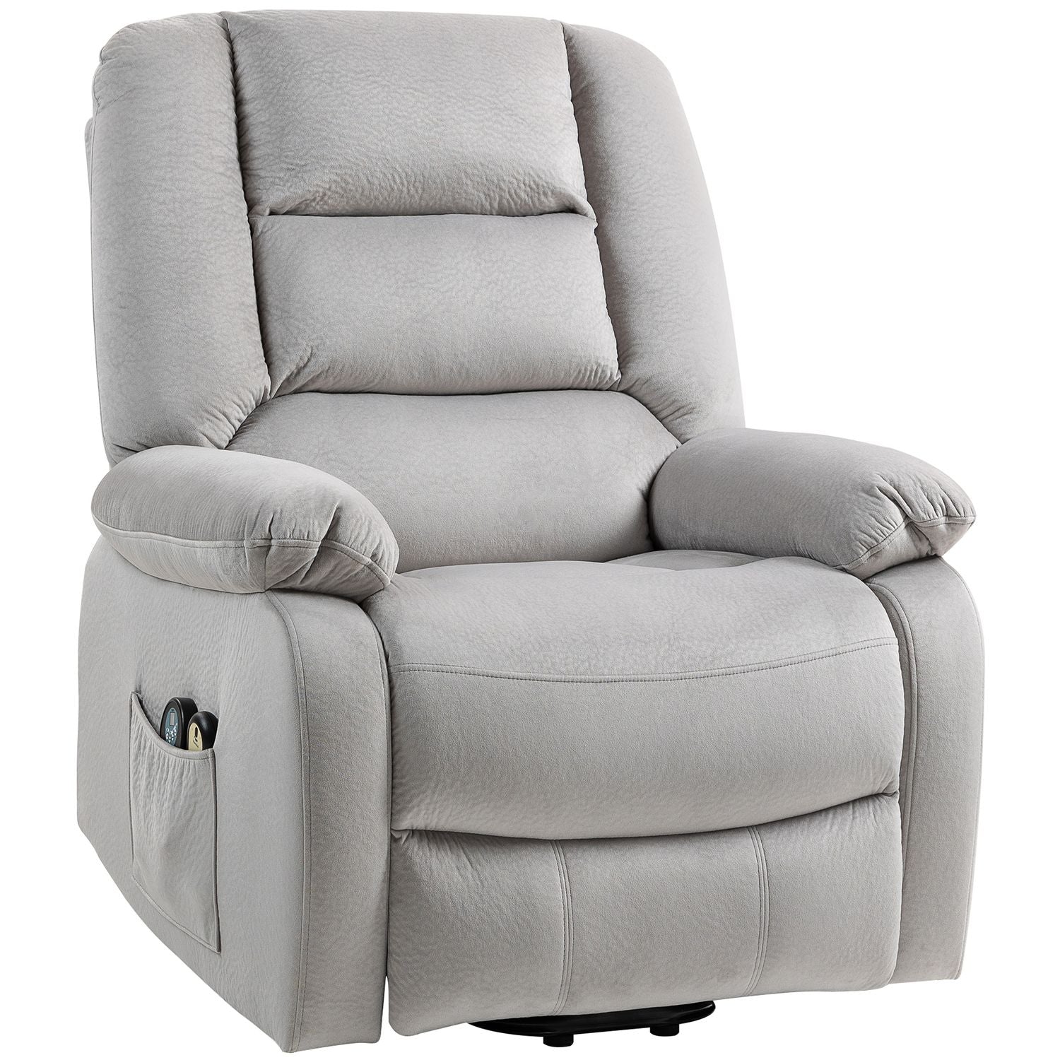 Riser stol med massagefunktion, 90x93x110cm, ljusgrå