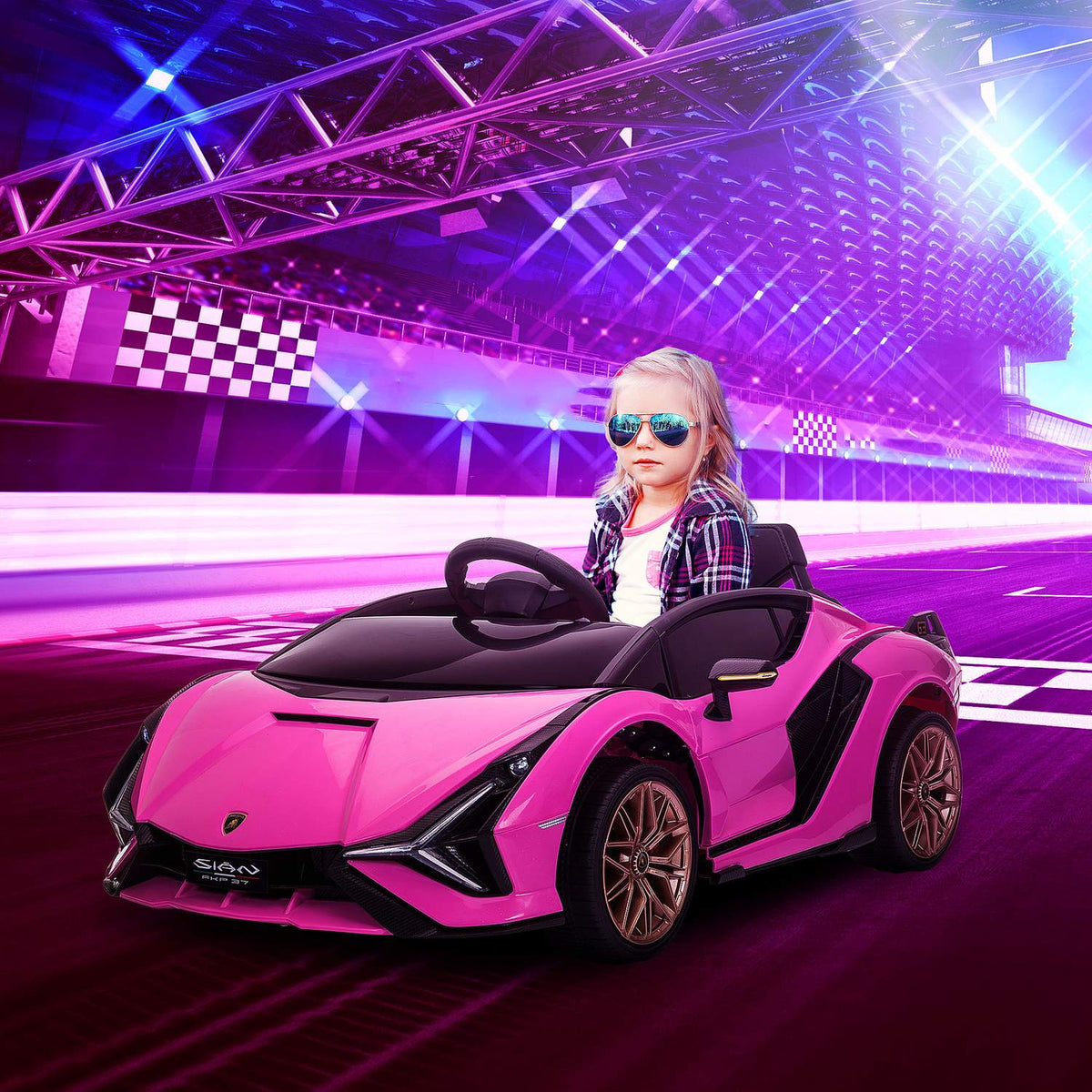 Růžové elektrické SUV pro děti – 3 rychlosti, MP3, dálkové ovládání