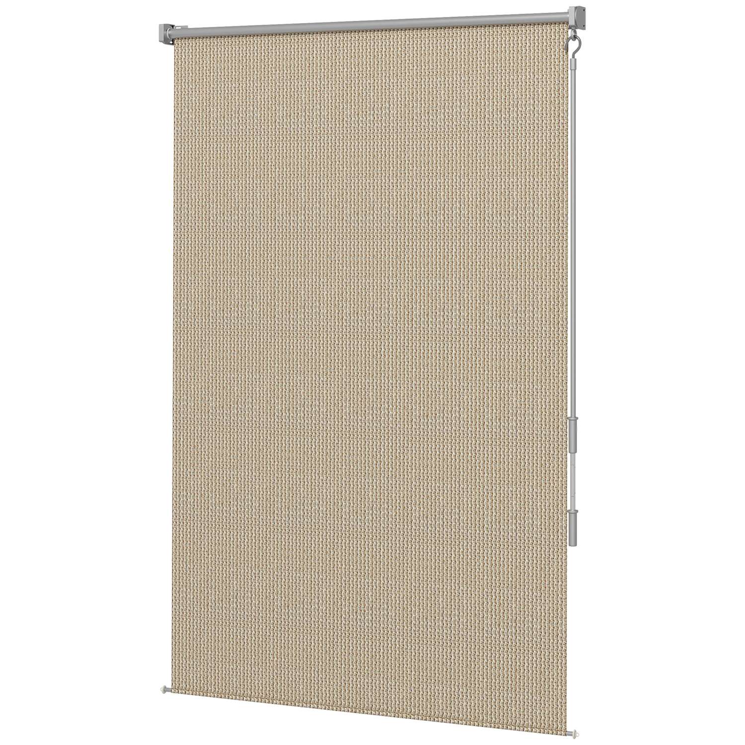 Rullgardin för utomhusbruk, Blackout Privacy Screen, 120x185 cm, Beige