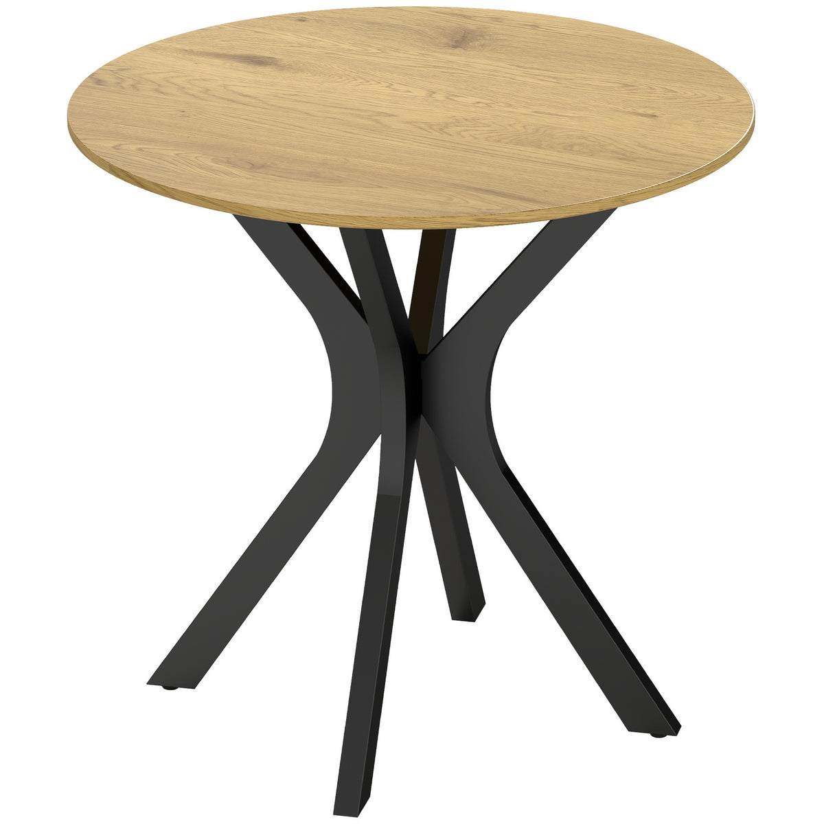 Kulatý jídelní stůl, moderní design, 78x78x75 cm, přírodní dřevo