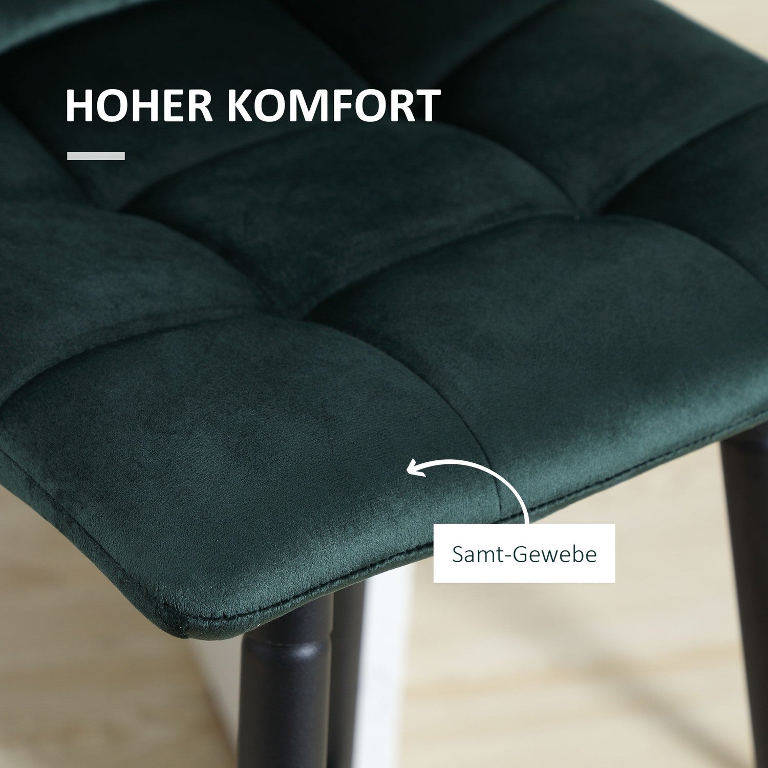 Sametové barové židle, sada 2 ks, protiskluzové, moderní design