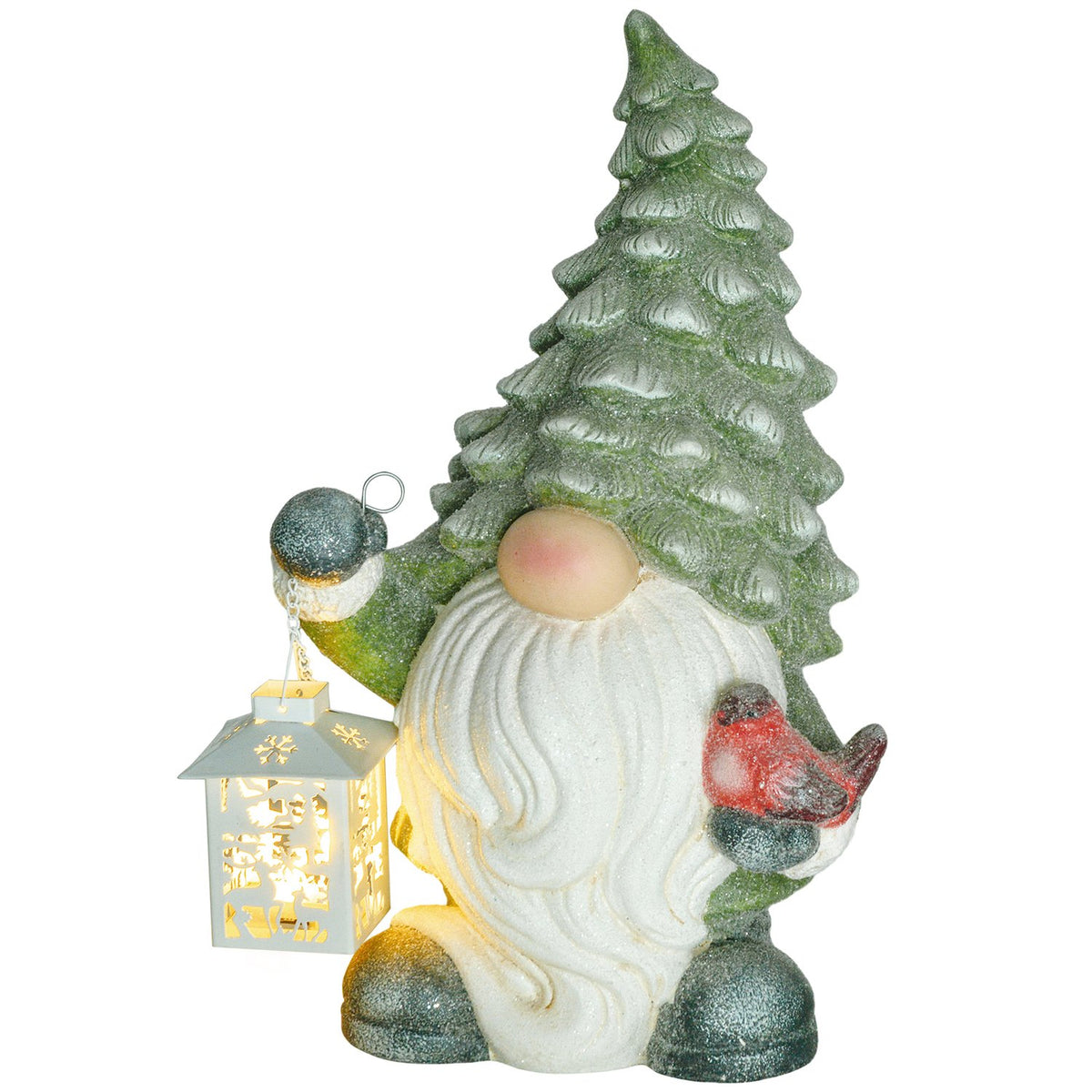 Vánoční socha Santa Clause, osvětlená LED, 42 cm, do interiéru/exteriéru