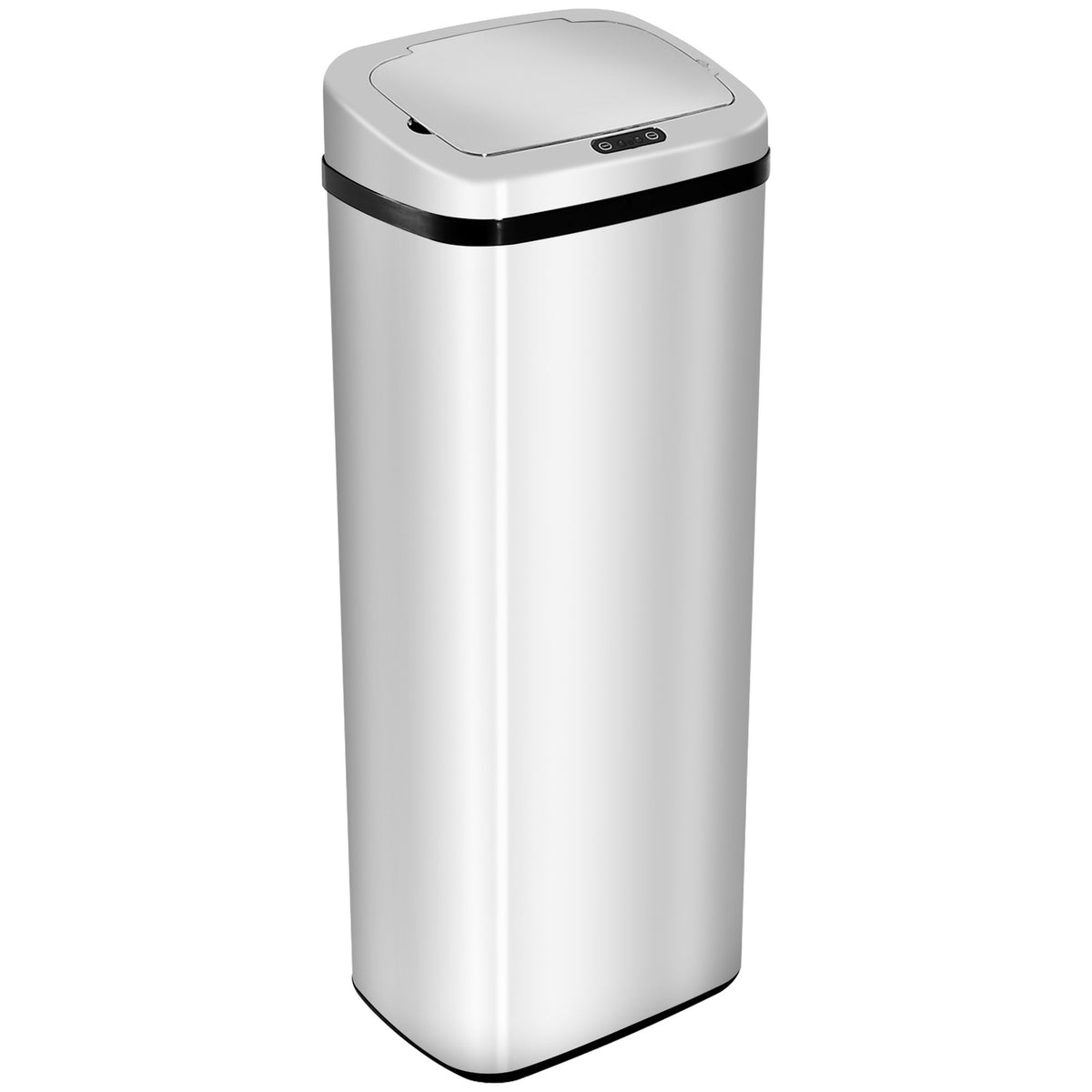 Kuchyňský koš se senzorem, nerezová ocel, 50L/68L, stříbrný