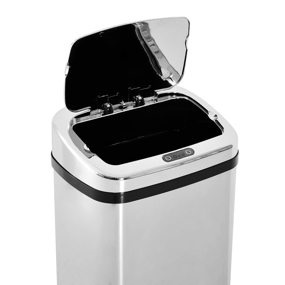 Kuchyňský koš se senzorem, nerezová ocel, 50L/68L, stříbrný