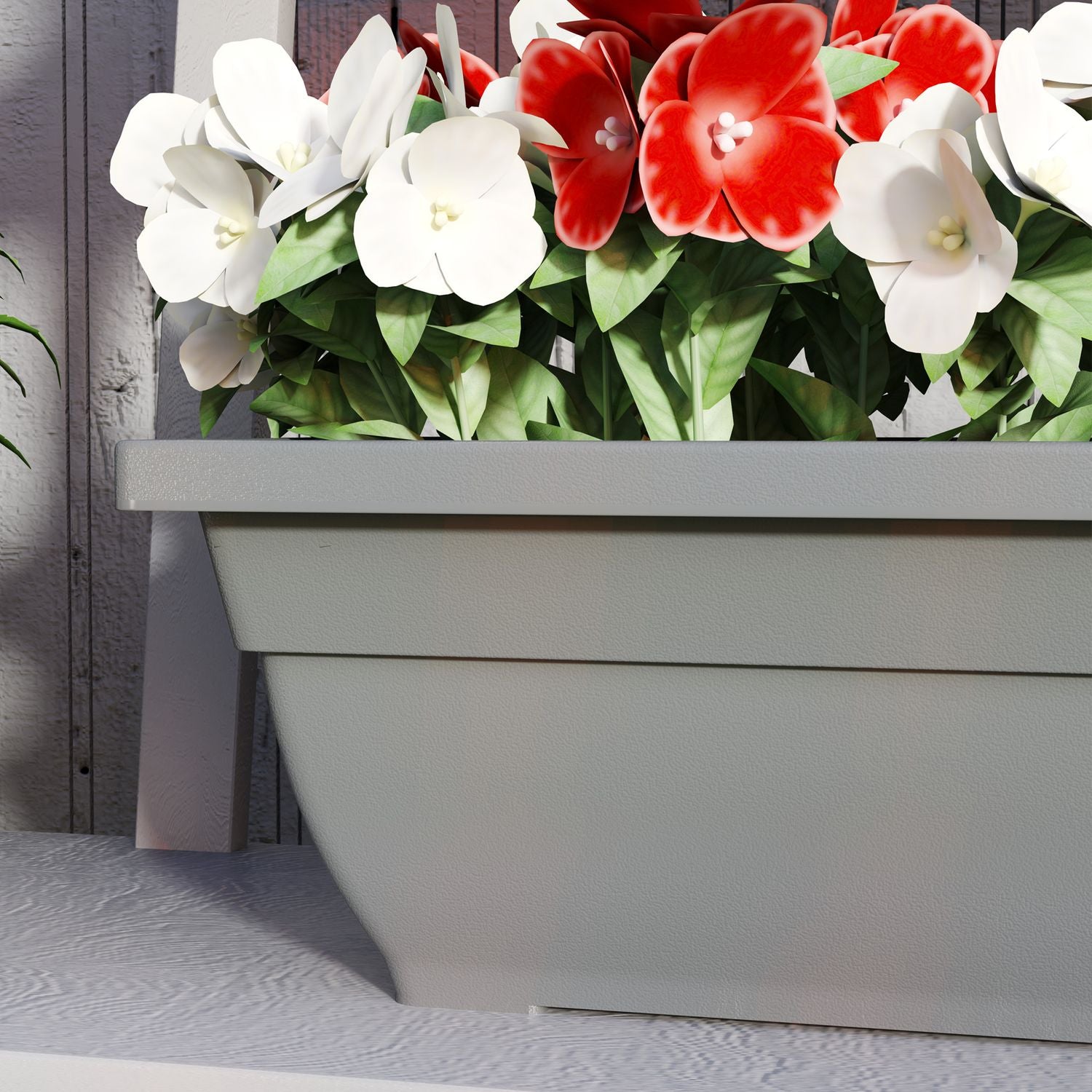 Set med 5 stapelbara väderbeständiga blomkrukor, 59x21x16 cm
