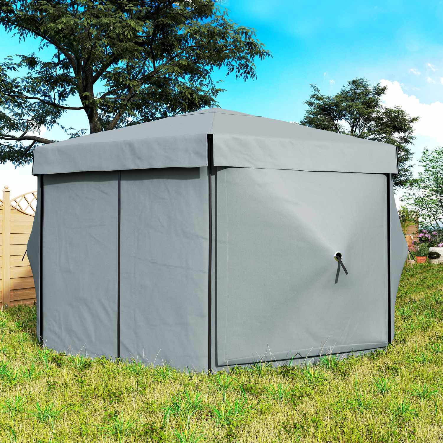 Šestihranný rozkládací altán 3,6 × 3 m, voděodolný stan s UV30+