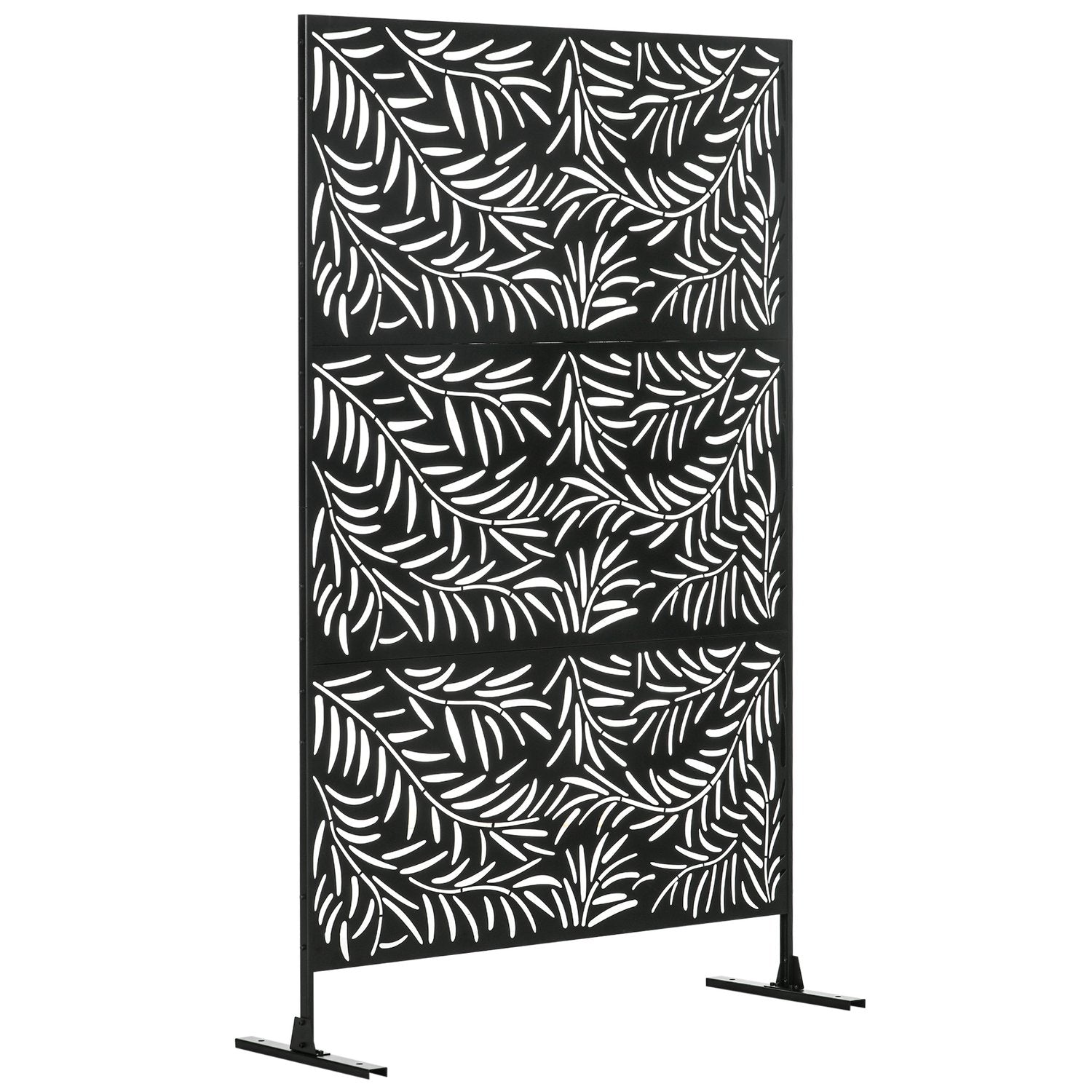 Skärmavdelare i stål – Willow Leaf, 122x198cm, Användning på uteplats