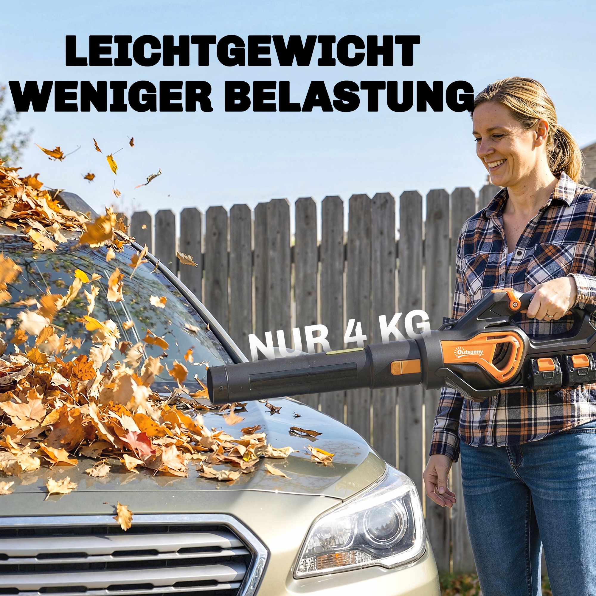 Sladdlös lövblås 20V med 2x4.0Ah batterier och laddare