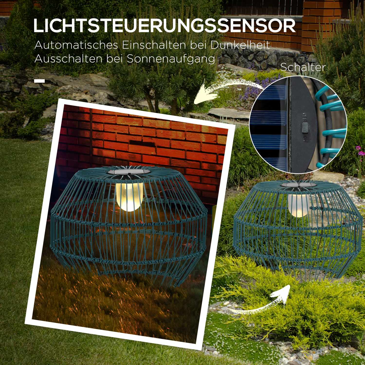Solar Path Light – Vattentät LED, Automatisk Sensor, Balkong