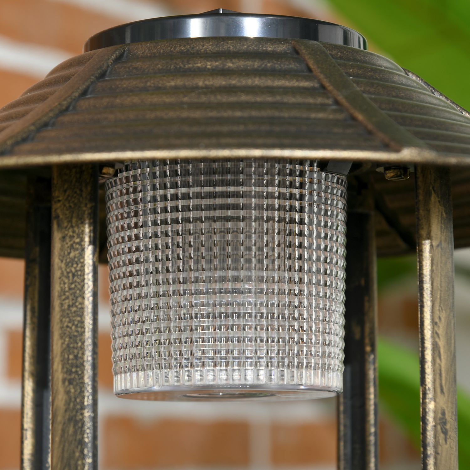 Solar fågelbadmatare – 110 cm höjd, bronsfinish