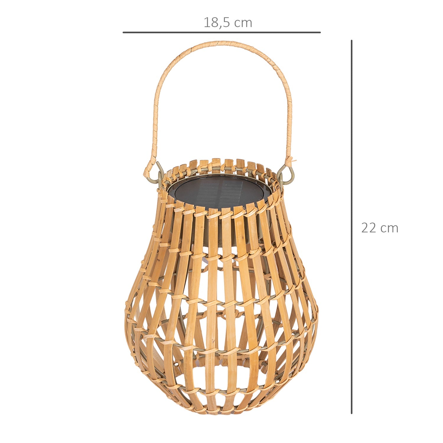 Solar trädgårdslampa, USB-laddningsbar, 3 ljusfärger