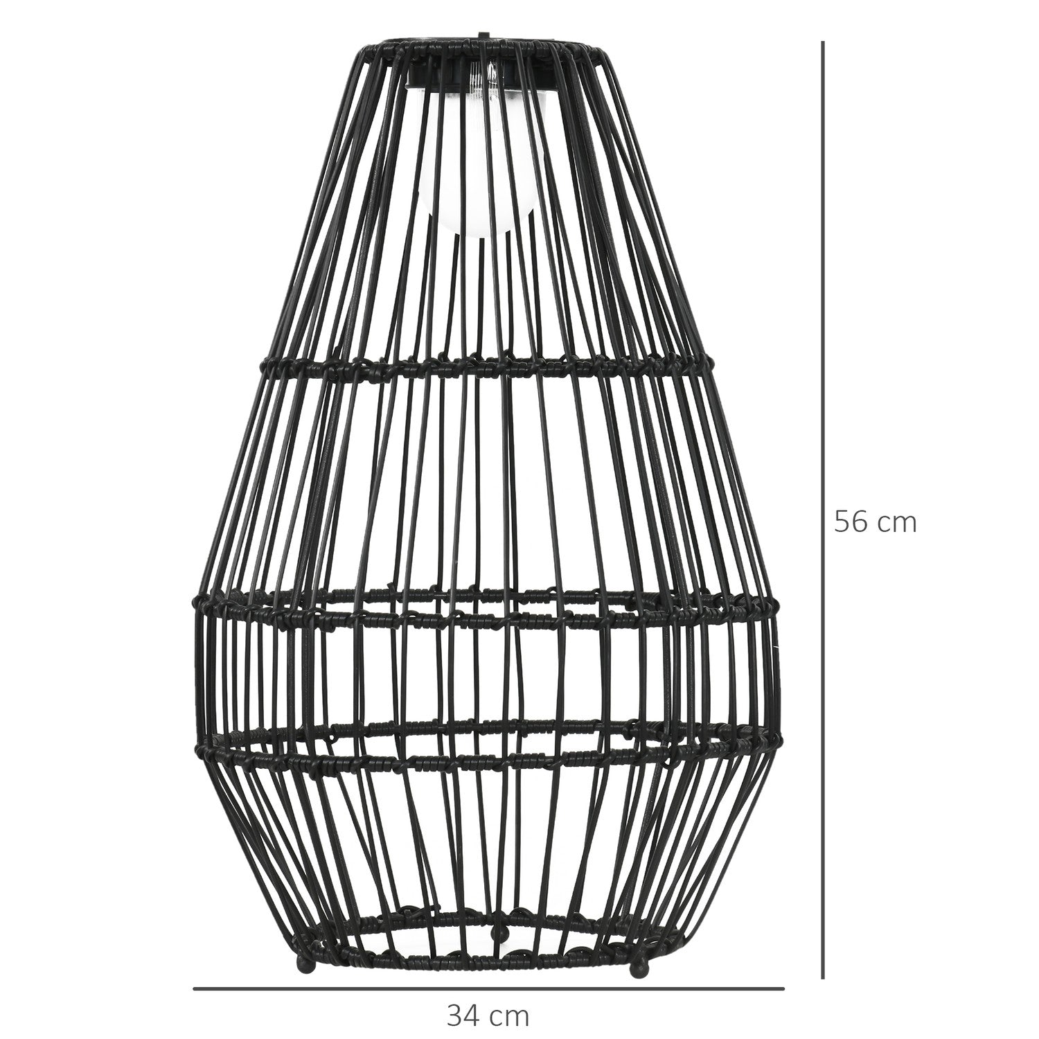 Solar trädgårdslampa, trumdesign, vattentät, ljussensor