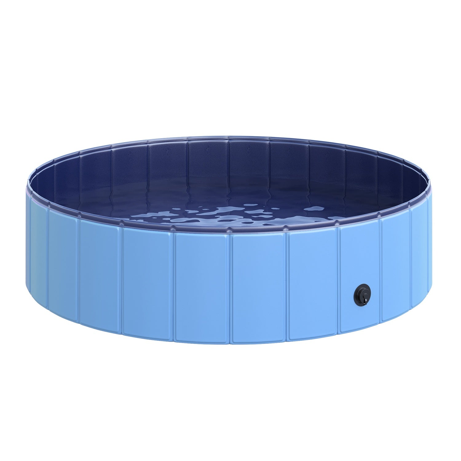 Stor hundpool, robust PVC/trä, 120x30 cm – Sommaravkylning
