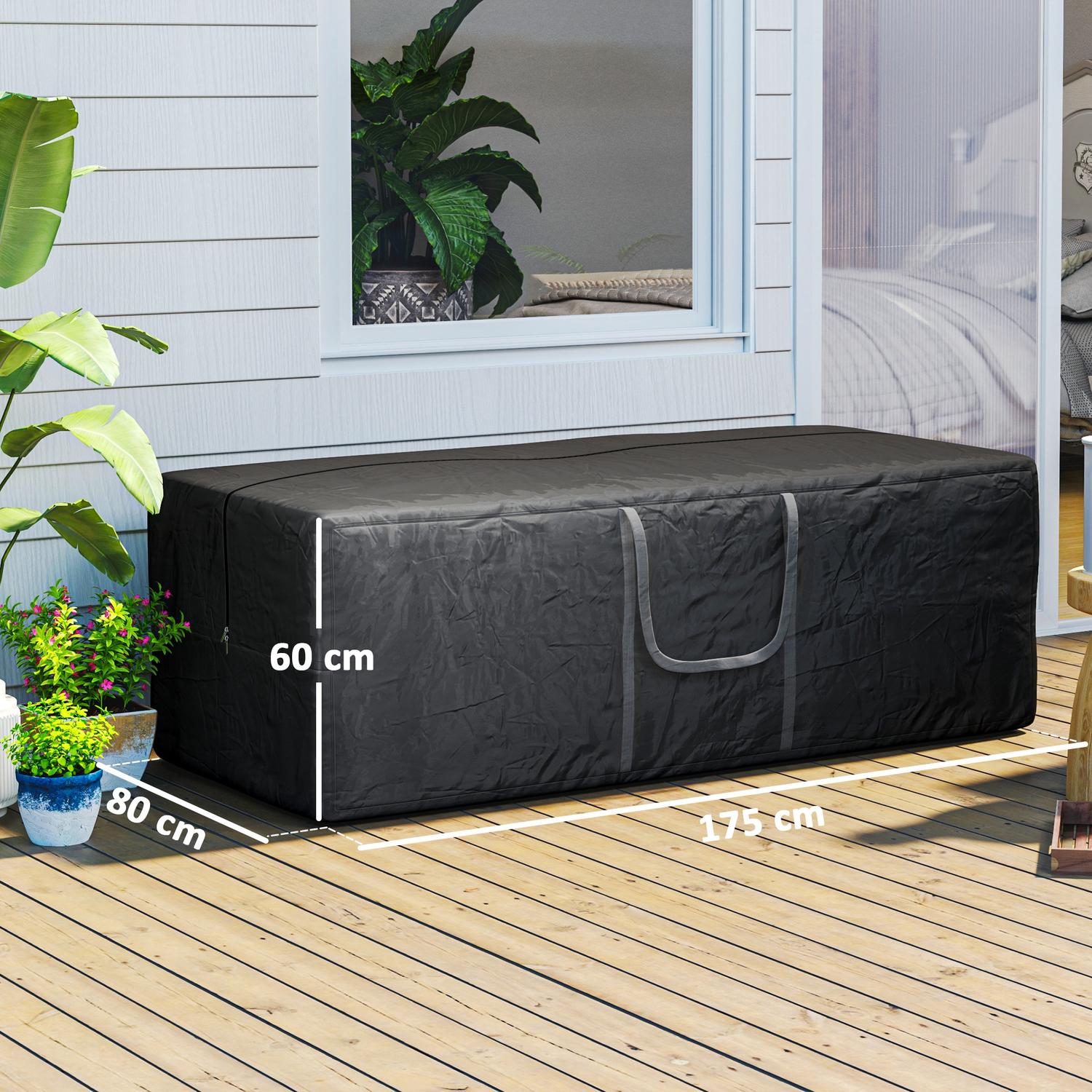 Černá voděodolná kempingová úložná taška 840L, UV30+, Heavy Duty