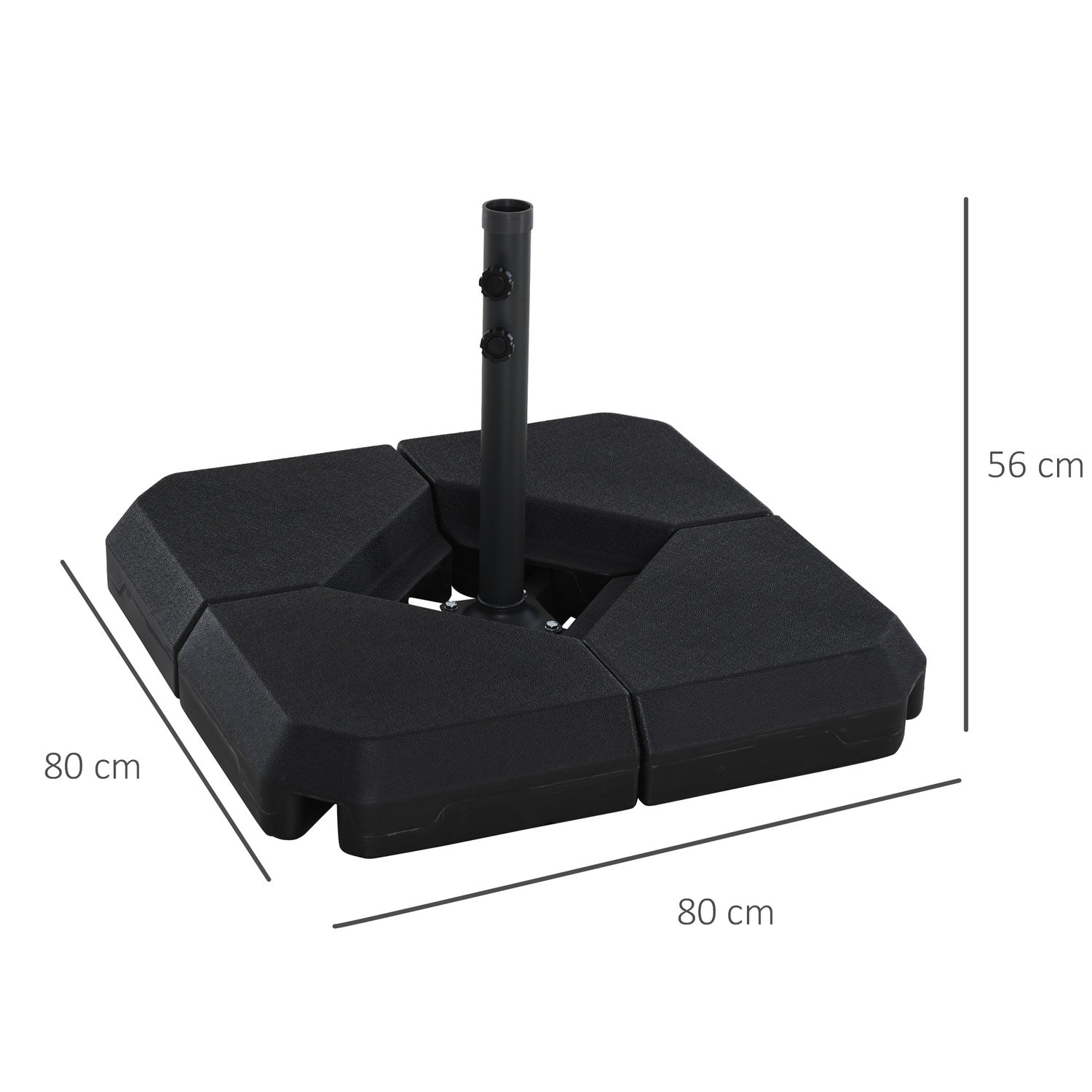 Svart HDPE paraplyställ – hållbart och elegant