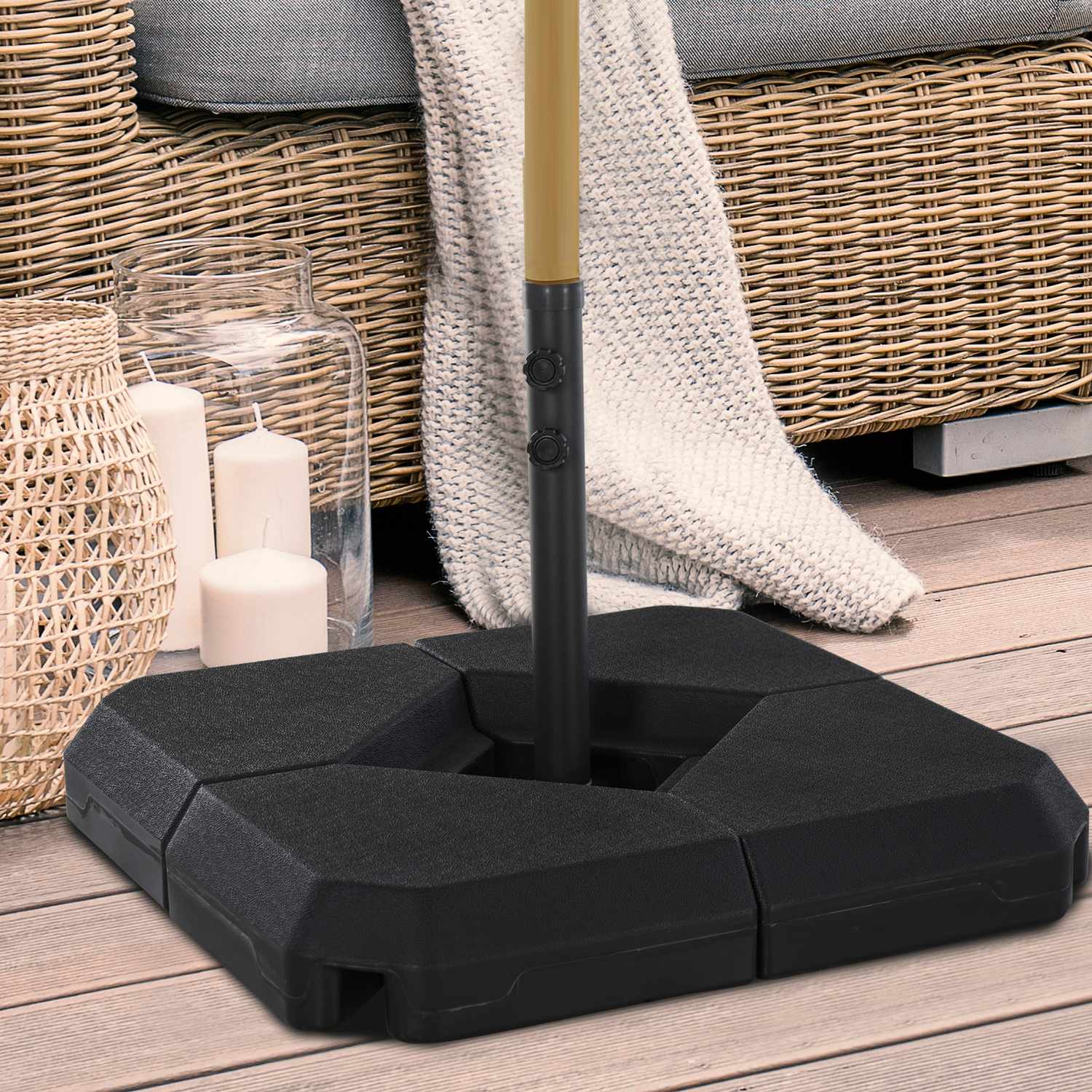 Svart HDPE paraplyställ – hållbart och elegant